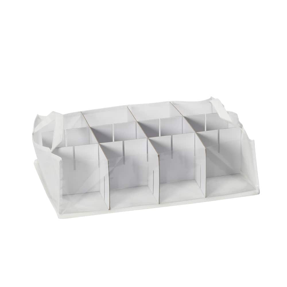 Household Essentials Green &#x26; White Ornament Storage Box