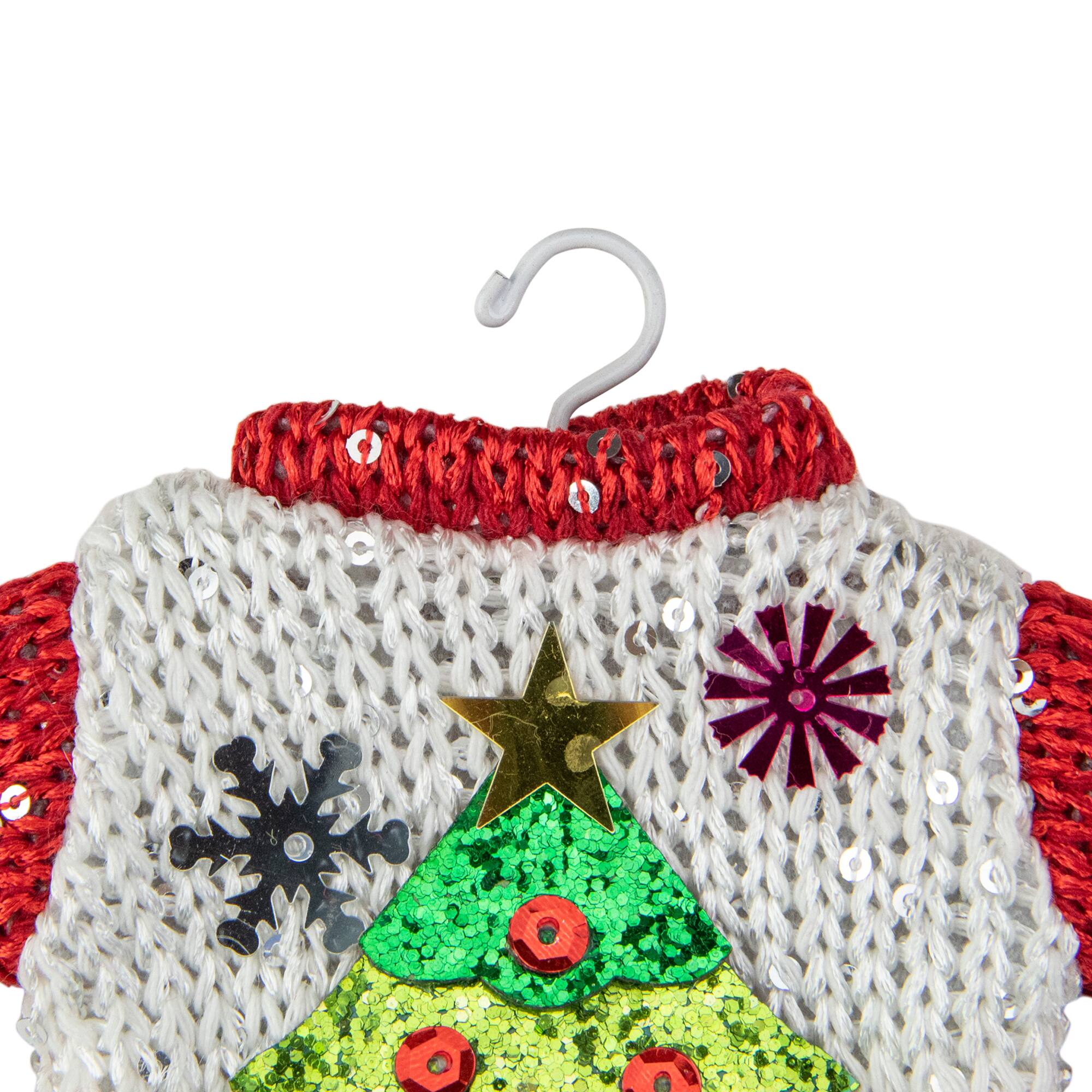 Knitted Ugly Sweater with Hanger Yarn Christmas Tree Ornament