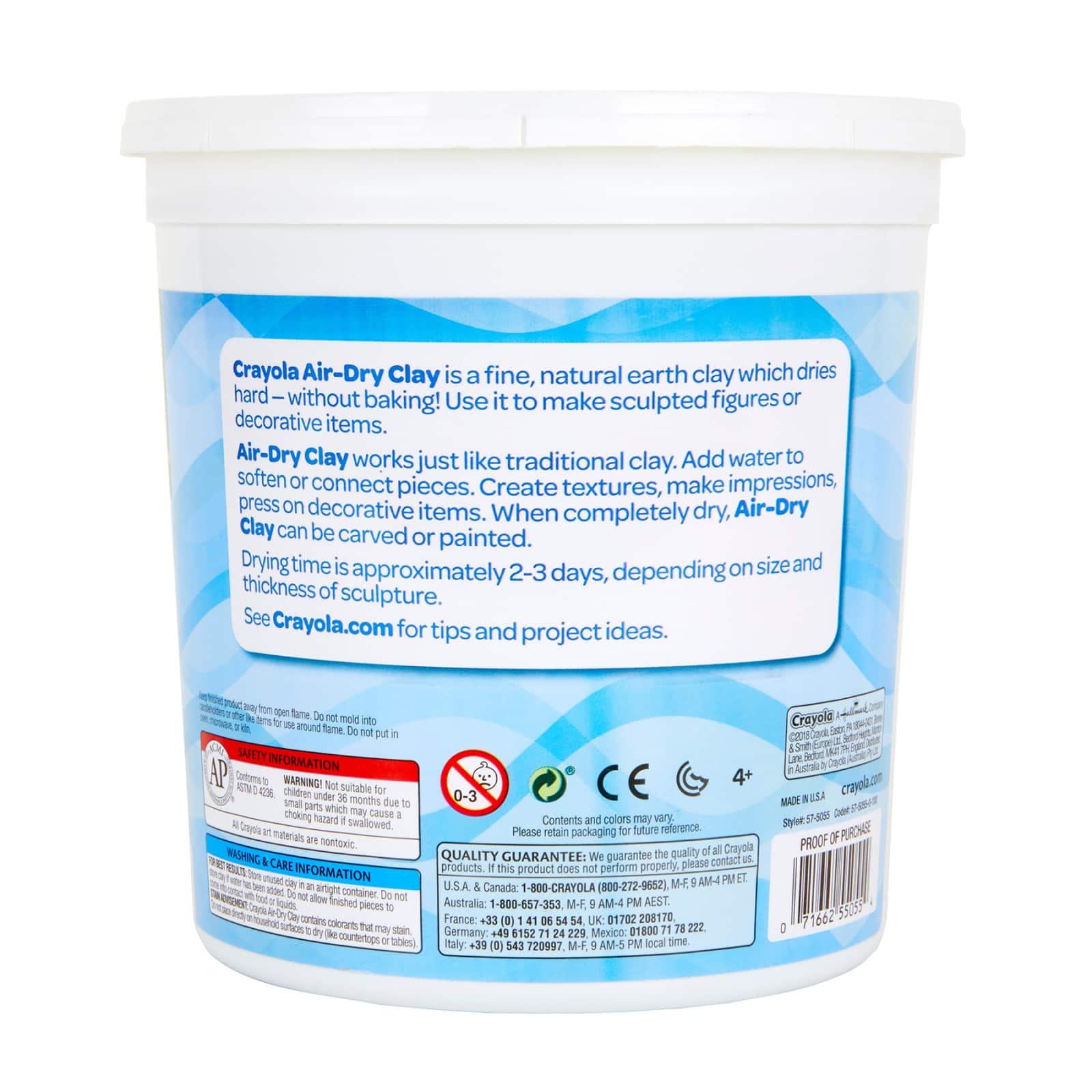 Crayola&#xAE; 5 lb. White Air-Dry Clay Tub, 2ct.