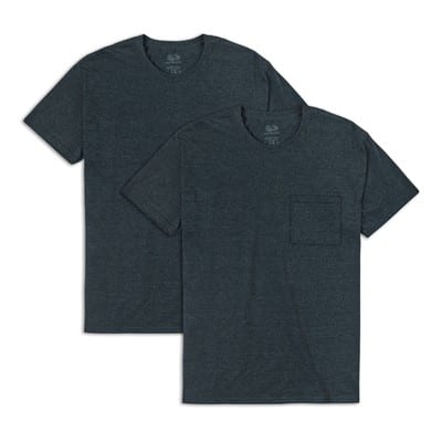 Fruit of the Loom EverSoft Mens Short Sleeve Pocket T-Shirt 2 Pack ...