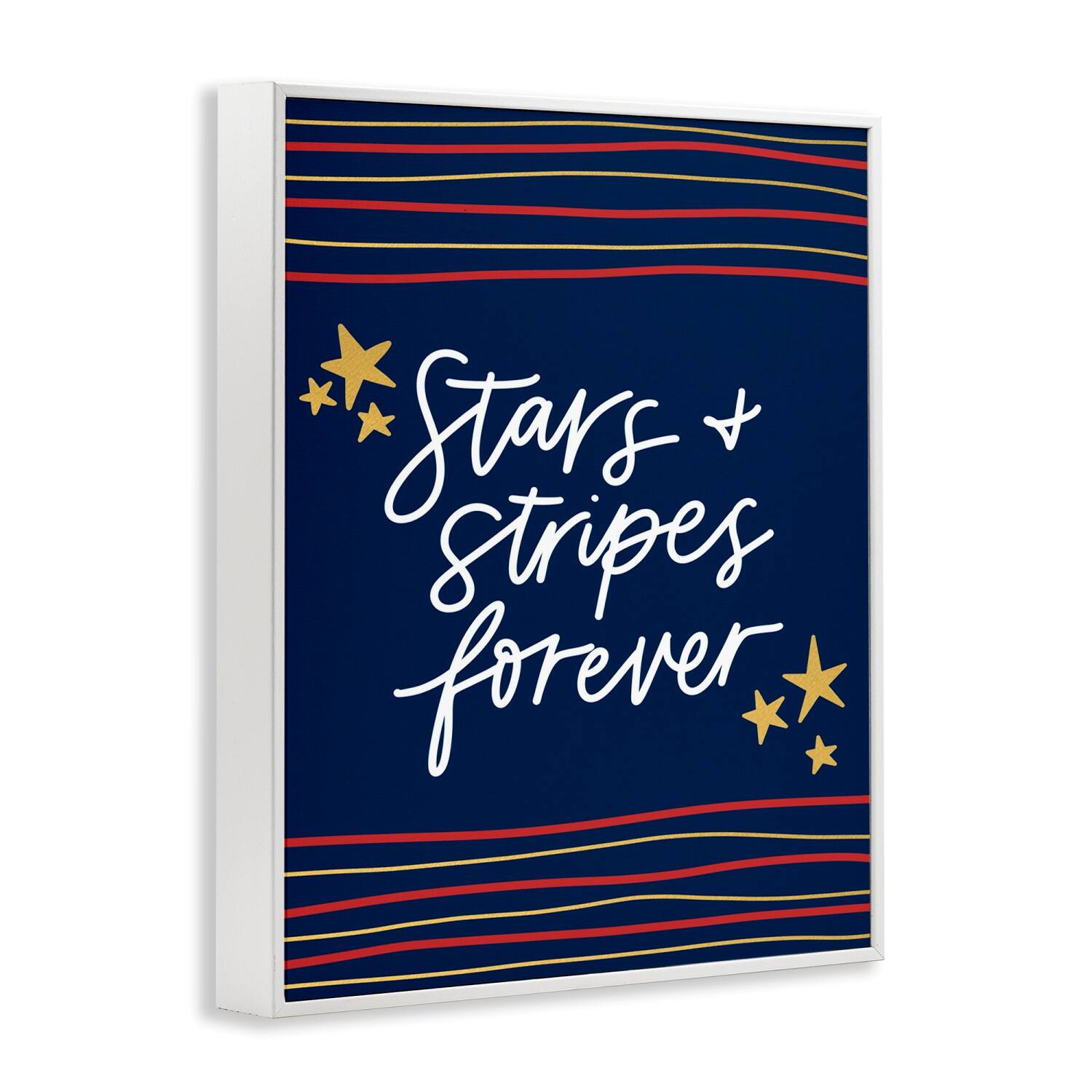 Stupell Industries Stars Stripes Forever Americana Independence Day Framed Giclee Art