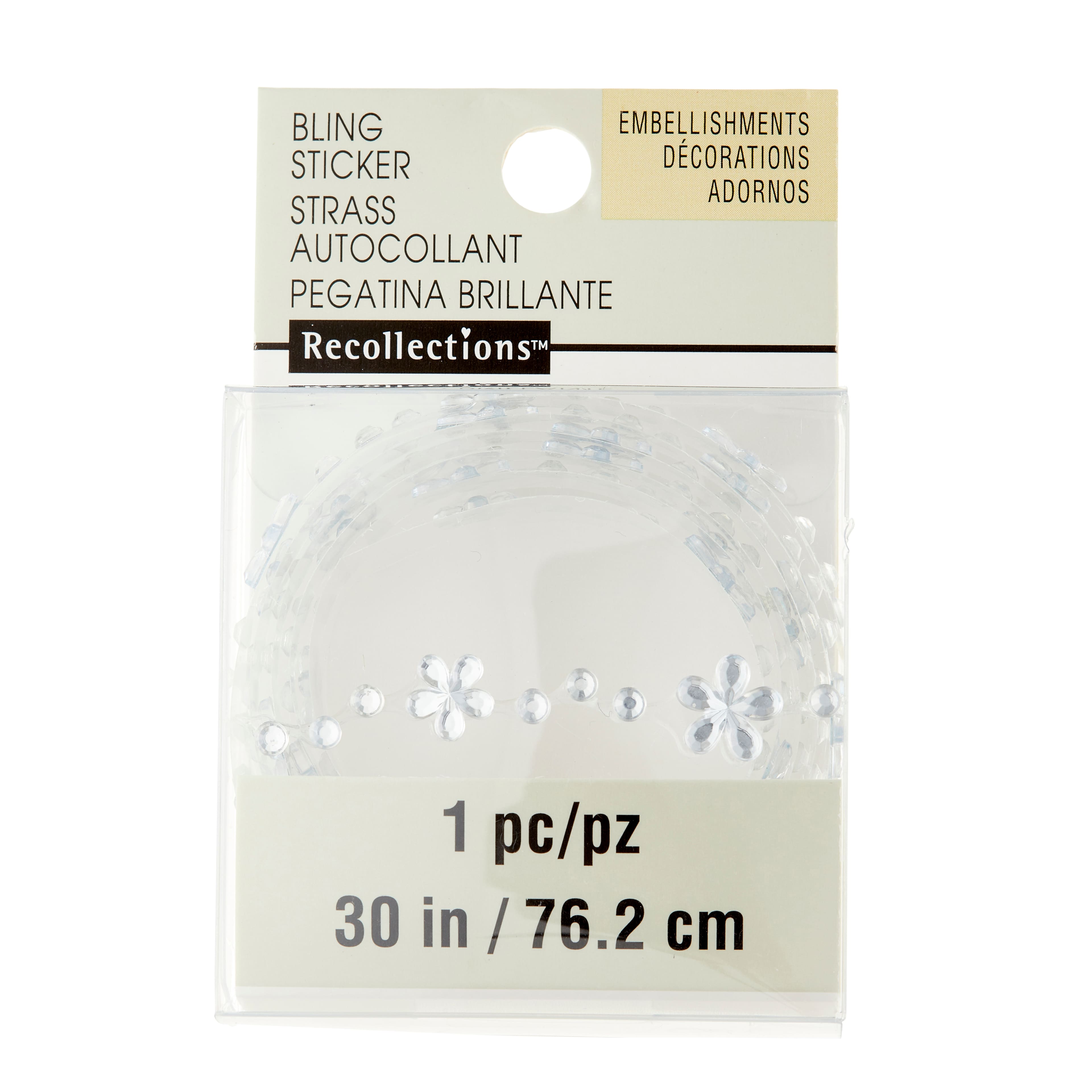 12 Pack: Clear Daisy Stickers by Recollections&#x2122; Bling on a Roll&#x2122;