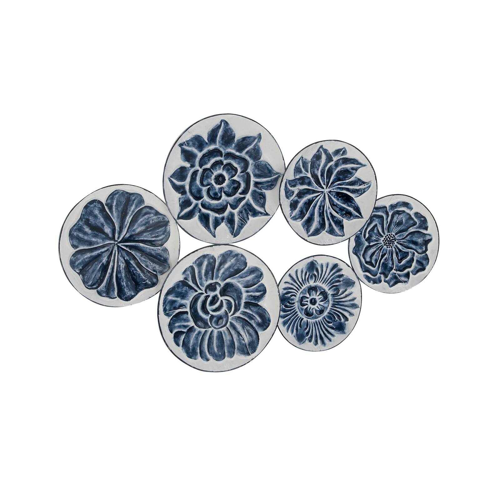 Blue Floral Metal Farmhouse Wall Art Michaels