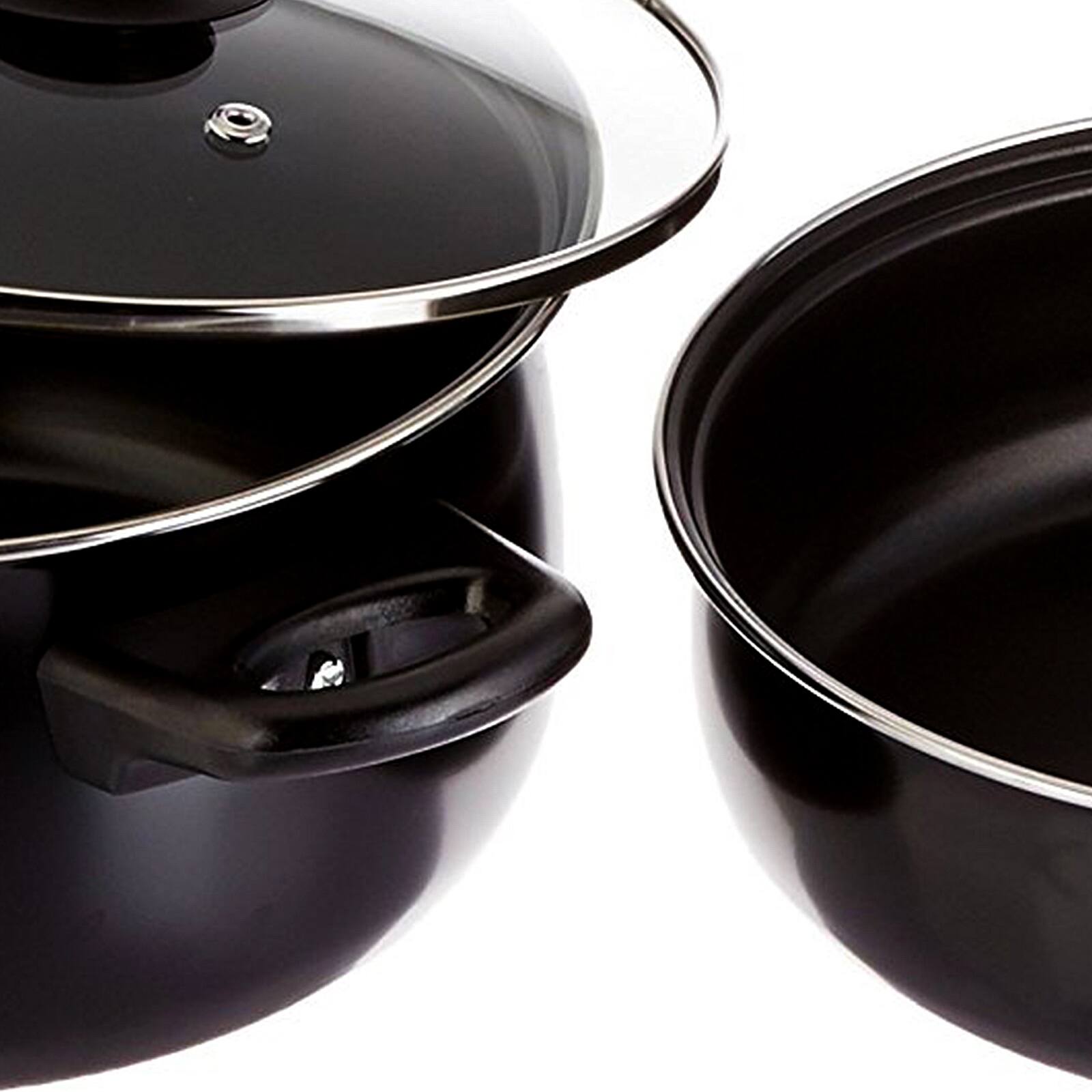 Gibson Home&#xAE; Chef Du Jour 7-Piece Black Carbon Steel Nonstick Cookware Set