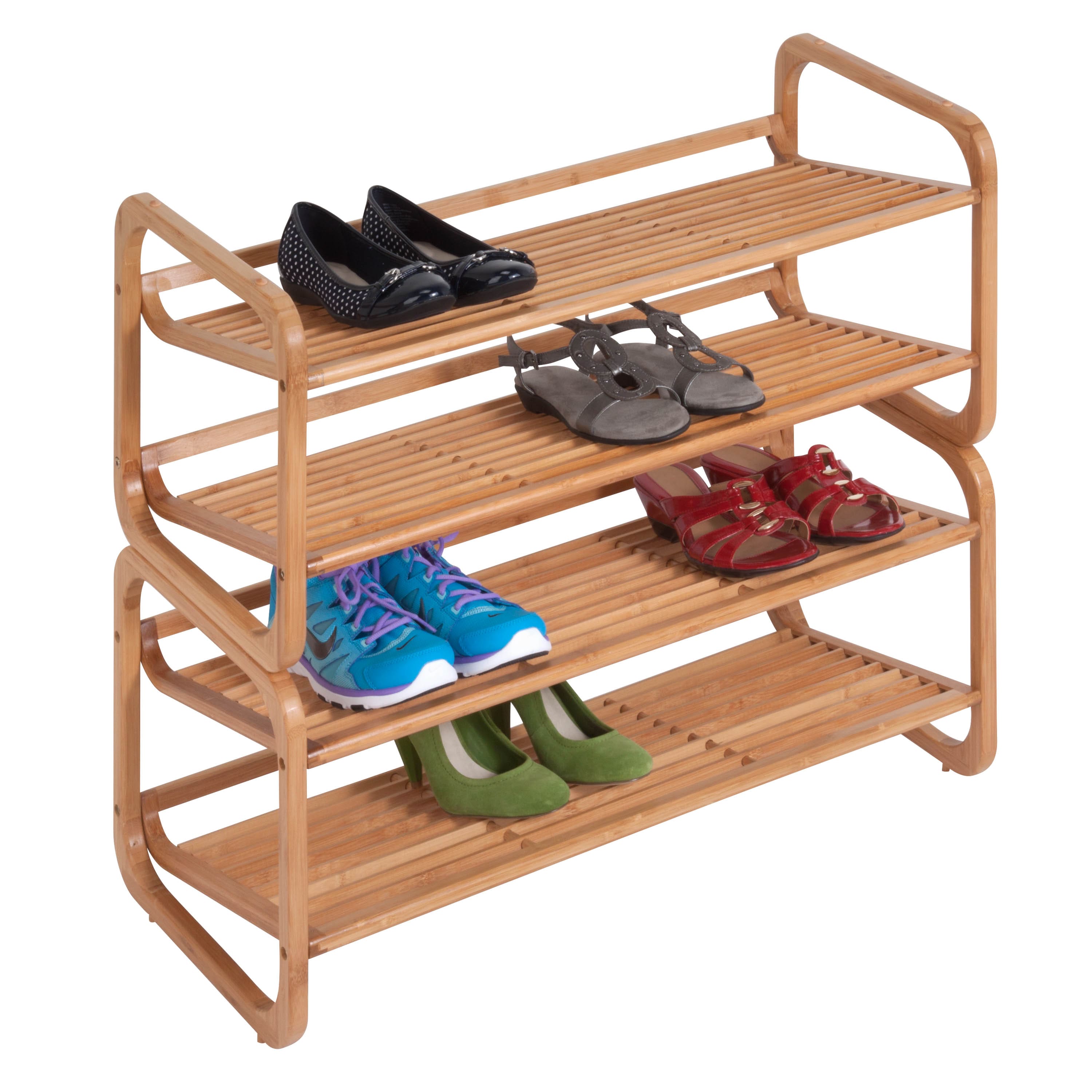 Honey Can Do 2 Tier Bamboo Shoe Rack