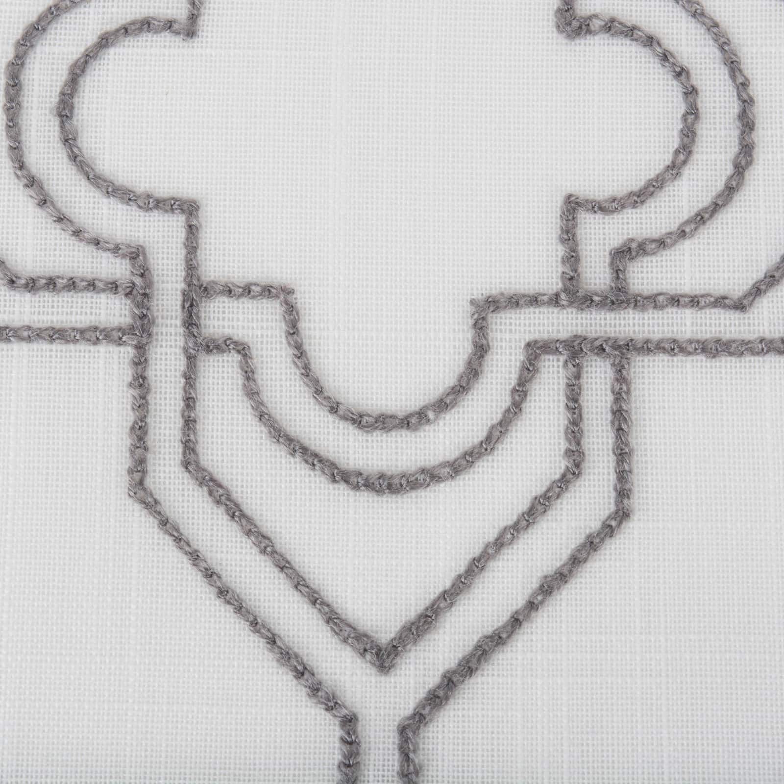 Off White Base Embroidered Lattice Table Runner