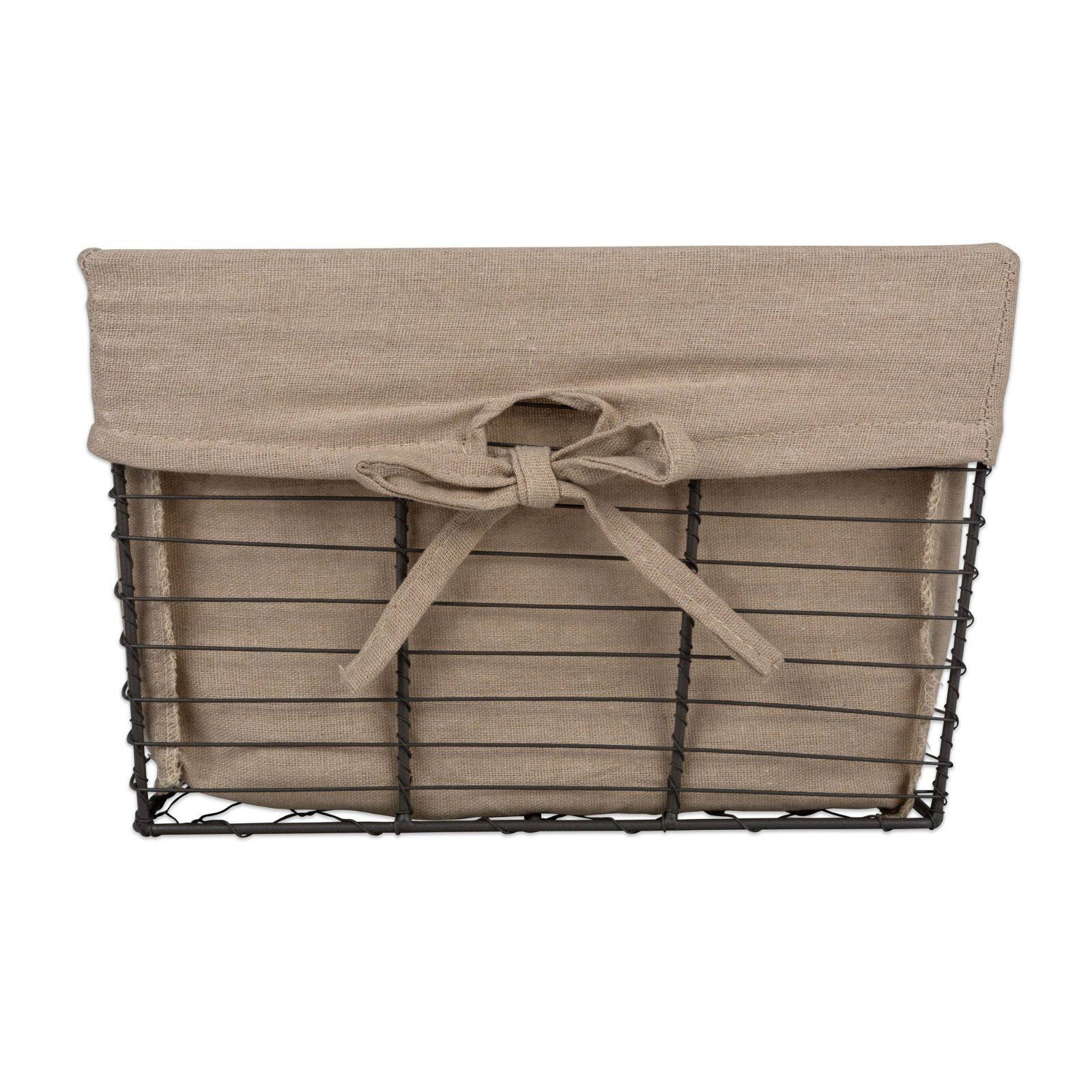 DII&#xAE; Desert Taupe Lined Vintage Wire Basket Set