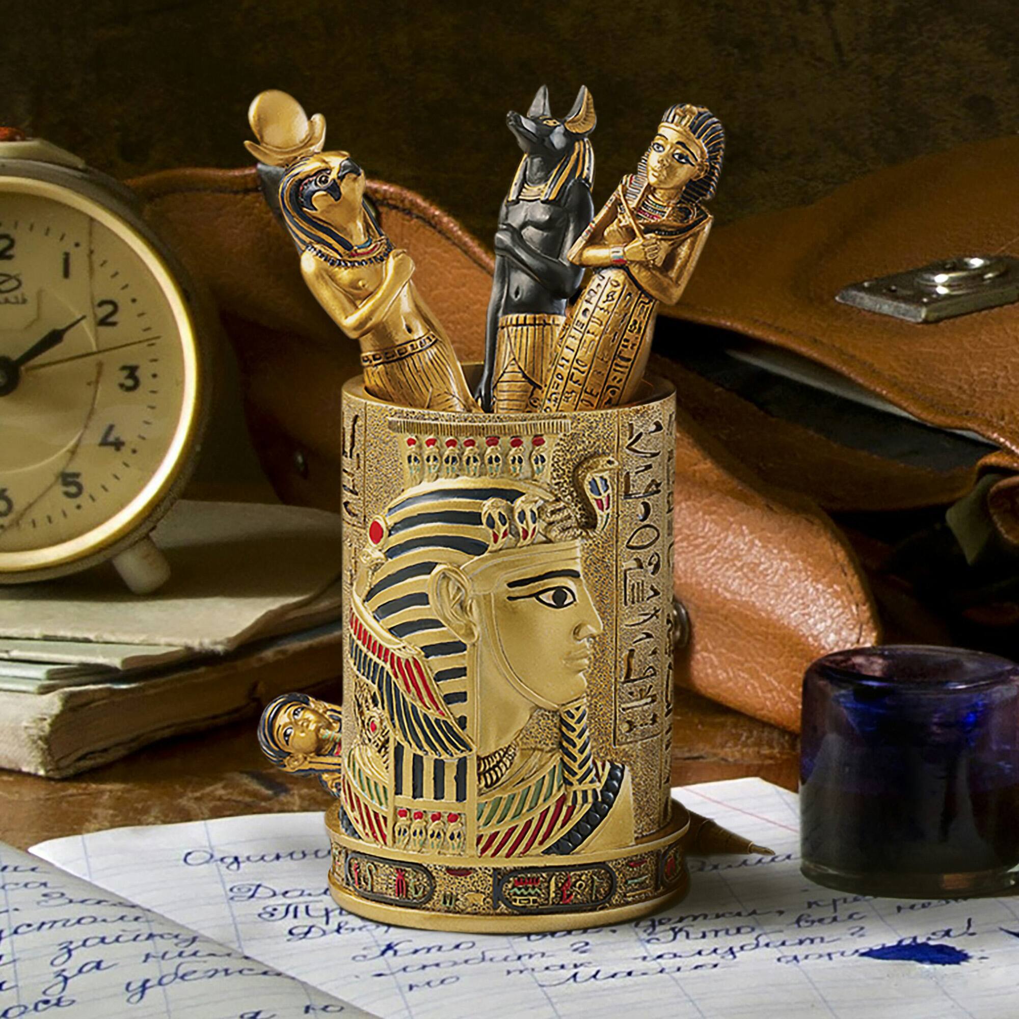 4.5&#x22; Egyptian Pharaoh Pen Vessel
