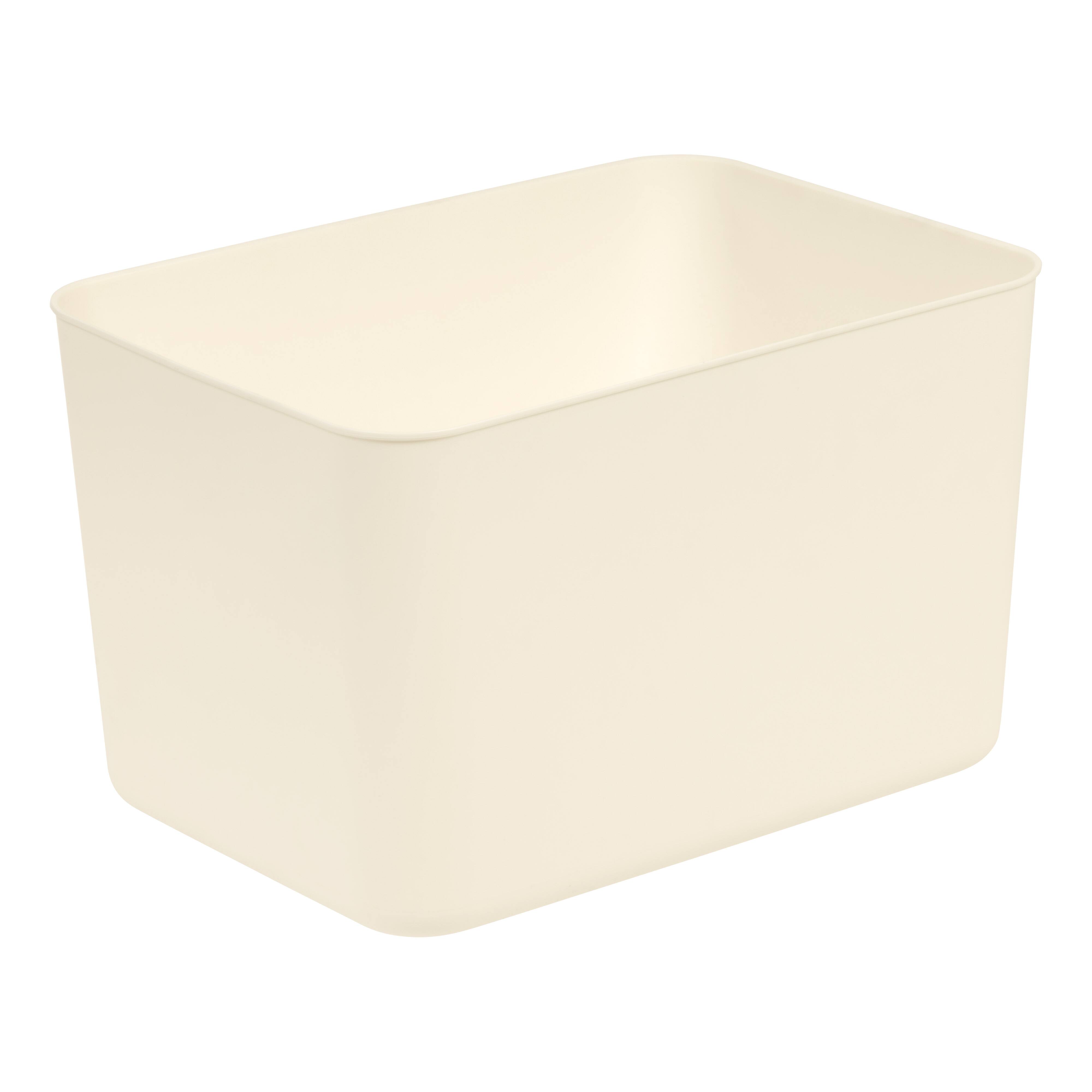 IRIS&#xAE; Large Cream Nestable Storage Organizer Bins, 4ct.
