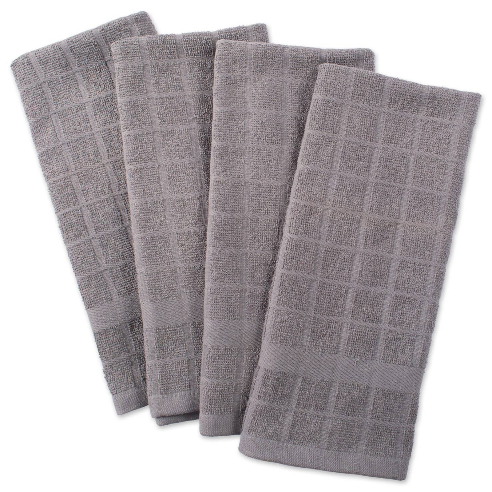 DII® Windowpane Terry Dish Towels, 4ct.