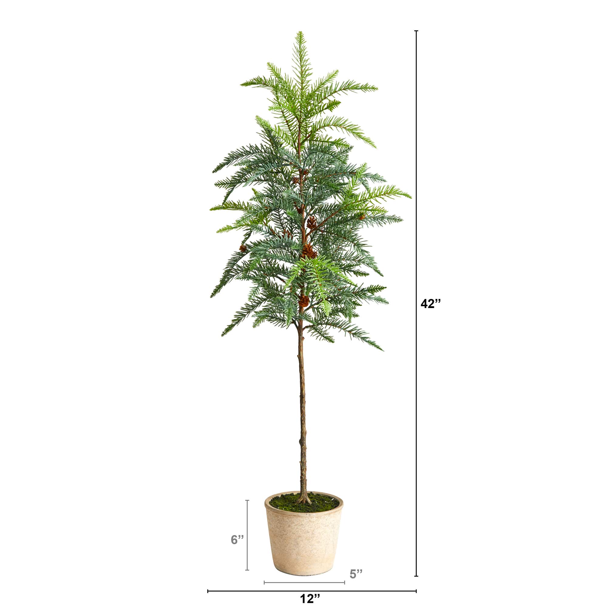 3.5ft. Winnipeg Pine Artificial Christmas Tree in Decorative Planter