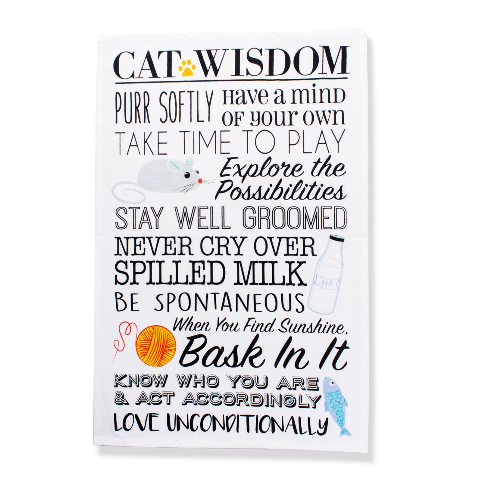 DII&#xAE; Cat Printed Dishtowel Set