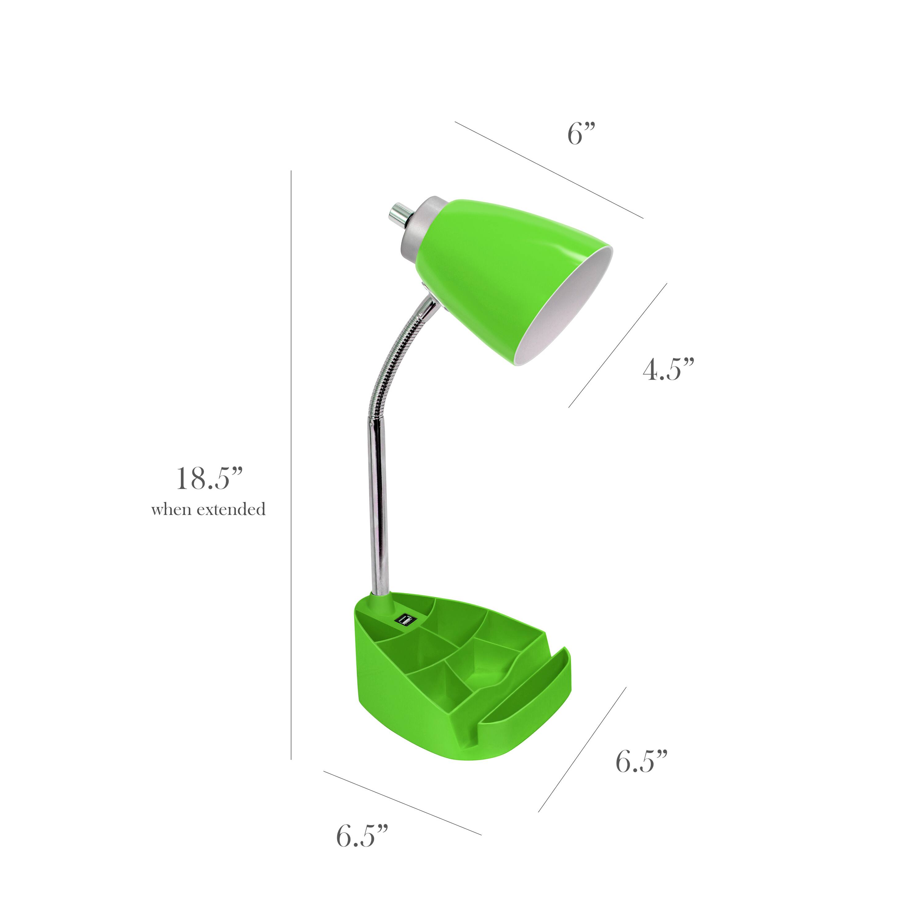 LimeLights 18.5&#x22; Gooseneck Desk Lamp with Tablet Stand and USB Port