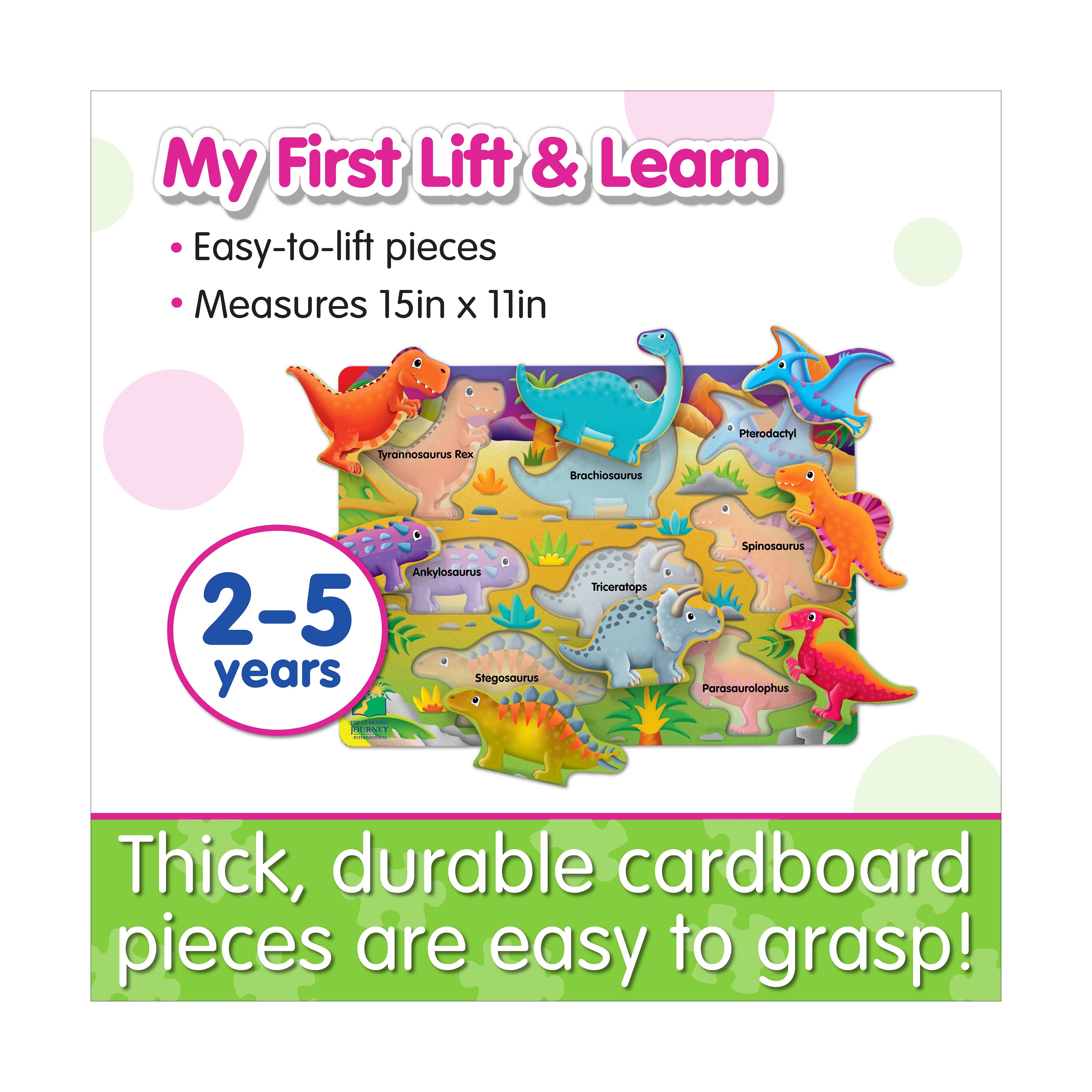 My First Lift &#x26; Learn Puzzle - Dinosaur: 8 Pcs