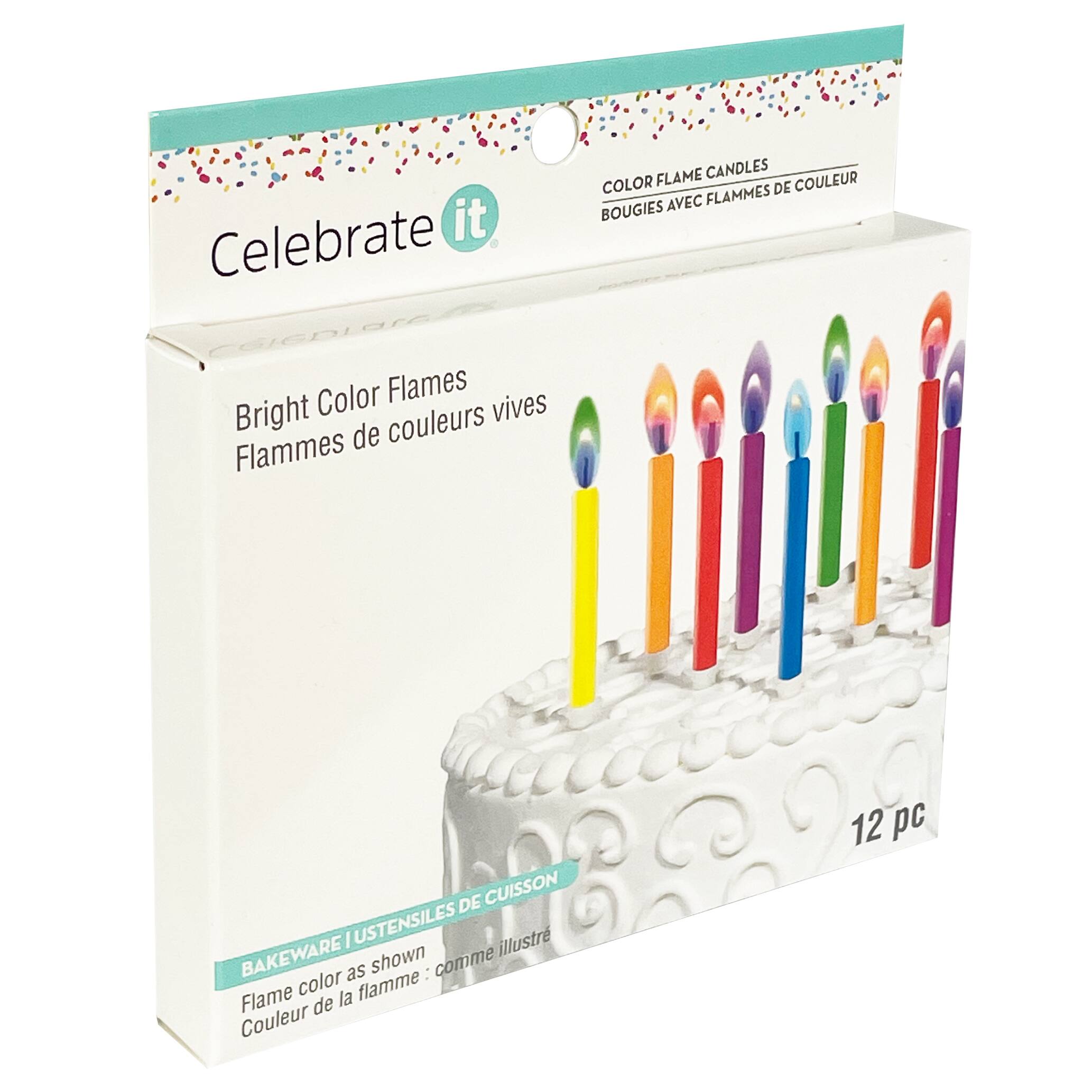12 Packs: 12 ct. (144 total) Color Flame Candles by Celebrate It&#xAE;