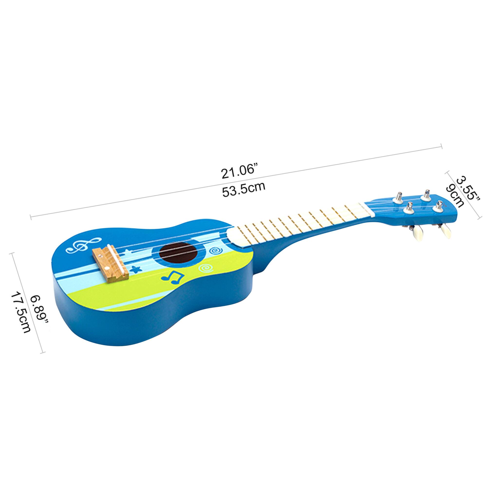 Hape Blue &#x26; Green Kid&#x27;s Wooden Toy Ukulele