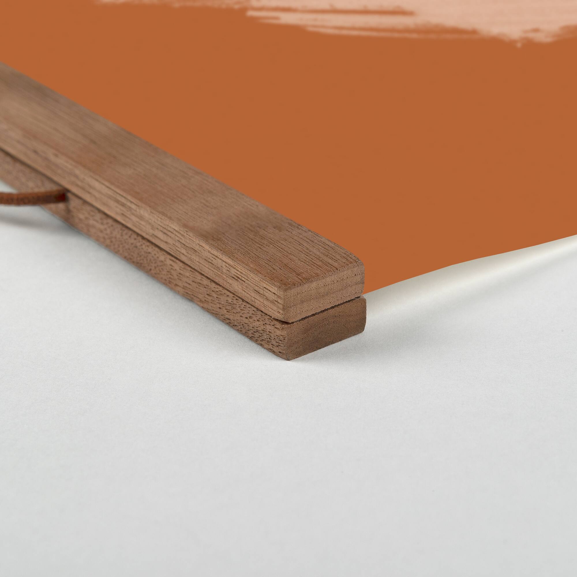 Terracotta Figure Teak Hanging Canvas