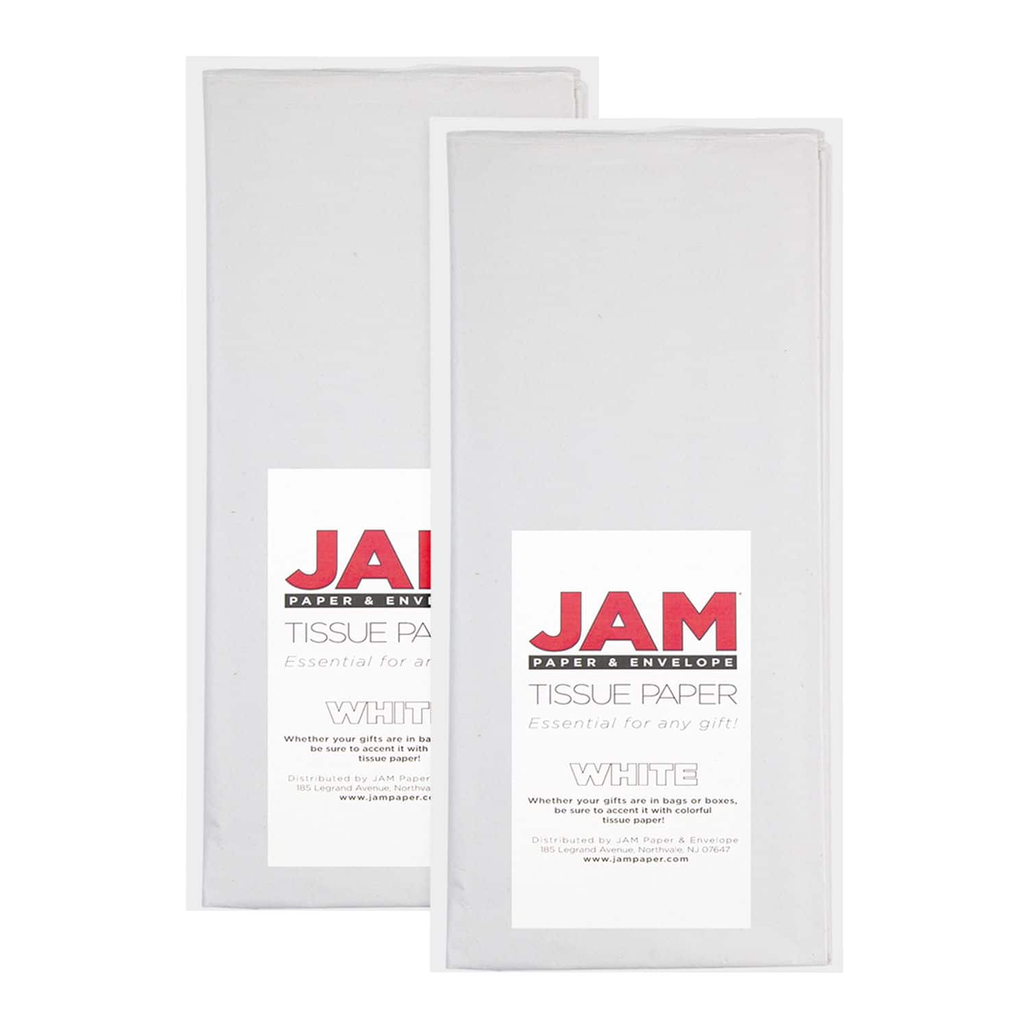 JAM Paper 20" x 26" Tissue Paper, 2 Packs of 10 Sheets