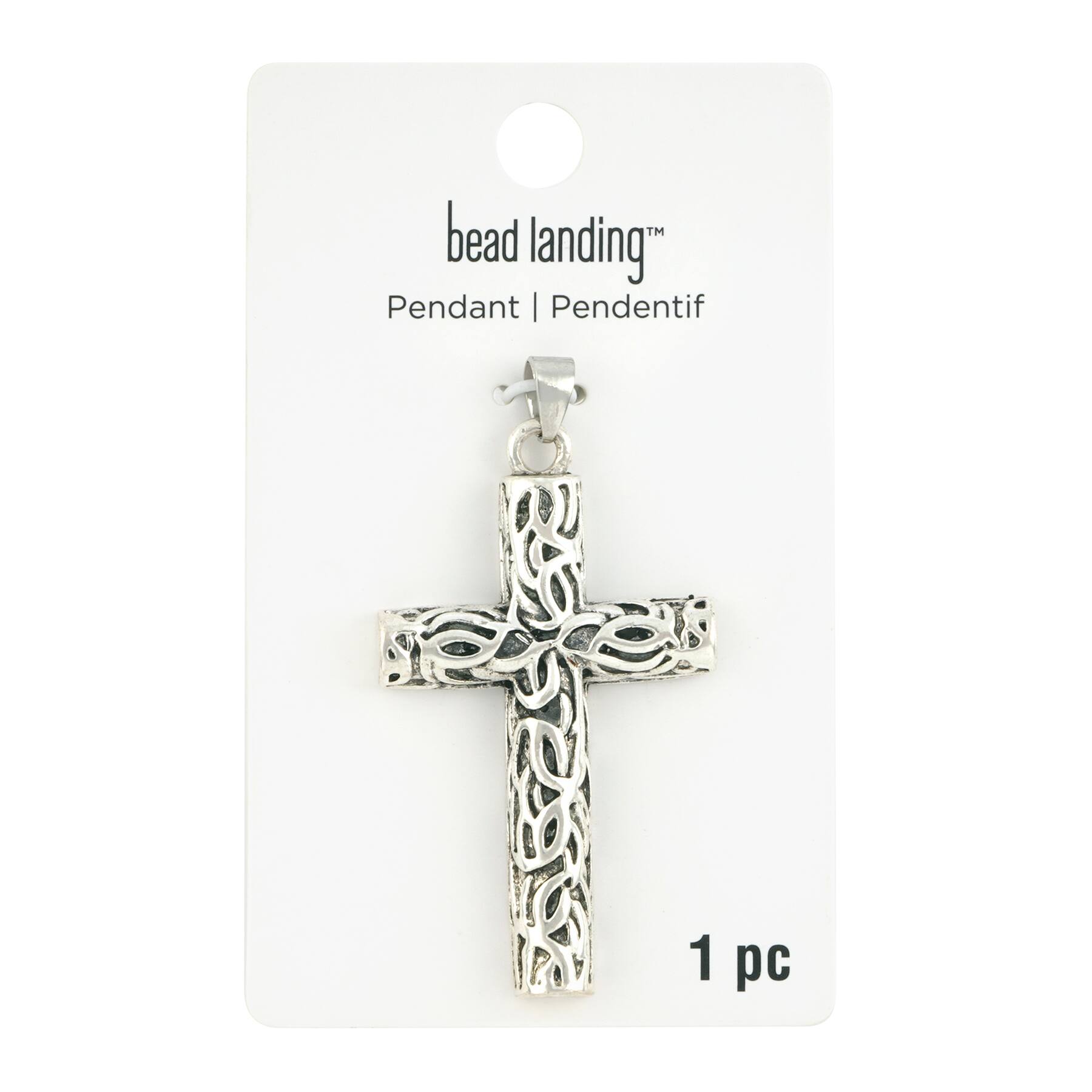 Antique Silver Filigree Cross Pendant by Bead Landing&#x2122;