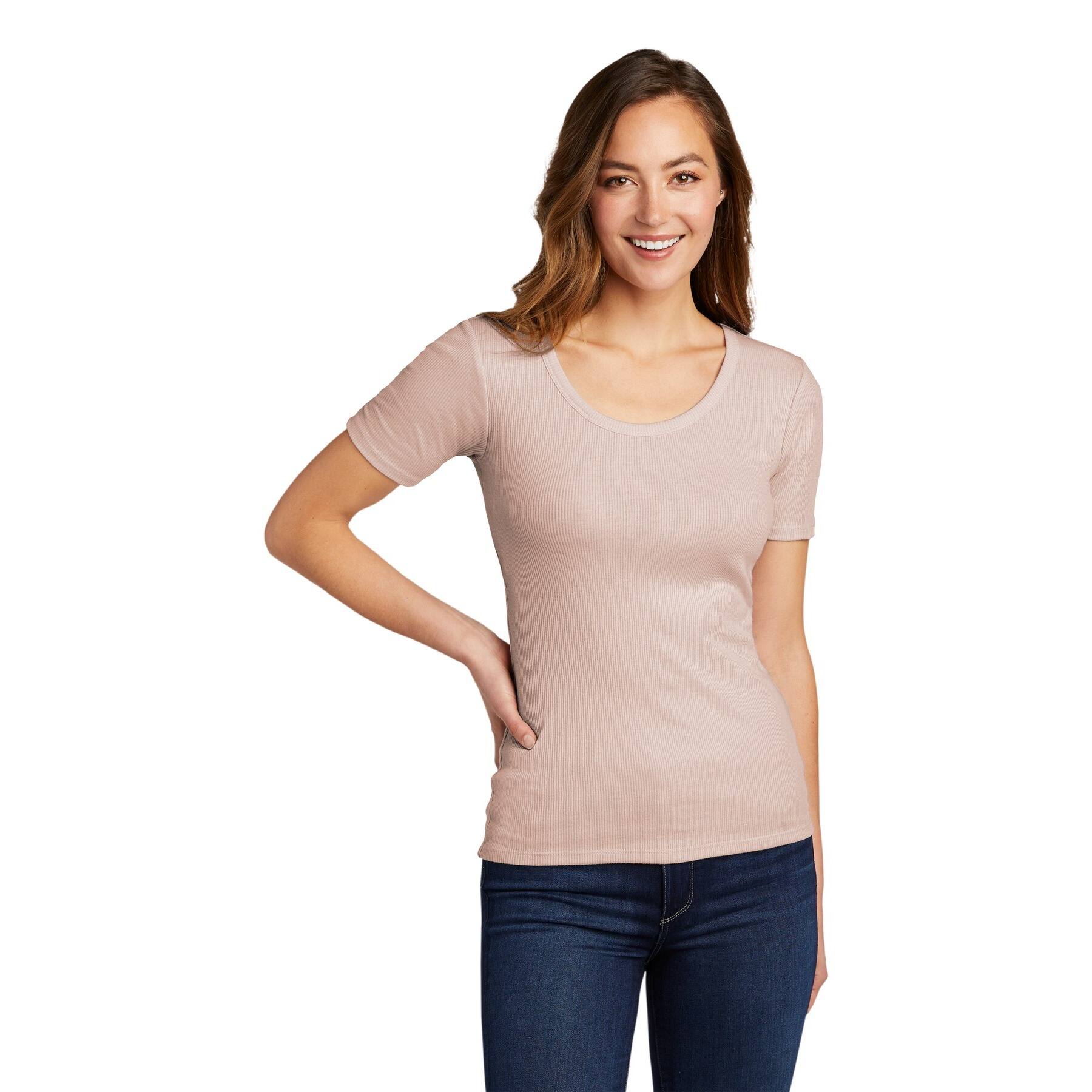 District® V.I.T.™ Women's Rib Scoop Neck T-Shirt