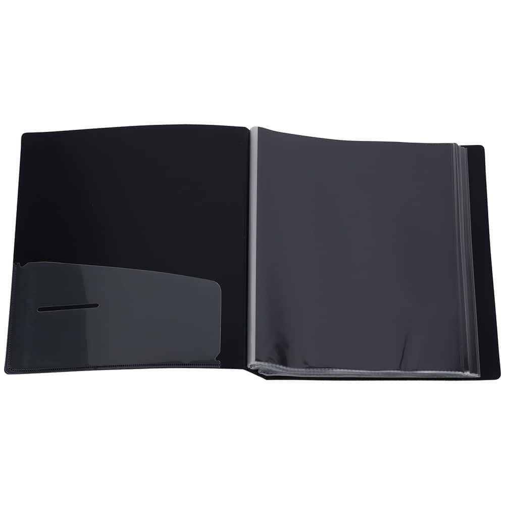 JAM Paper Black Letter Size Display Book 12 Pack of 48 Pages
