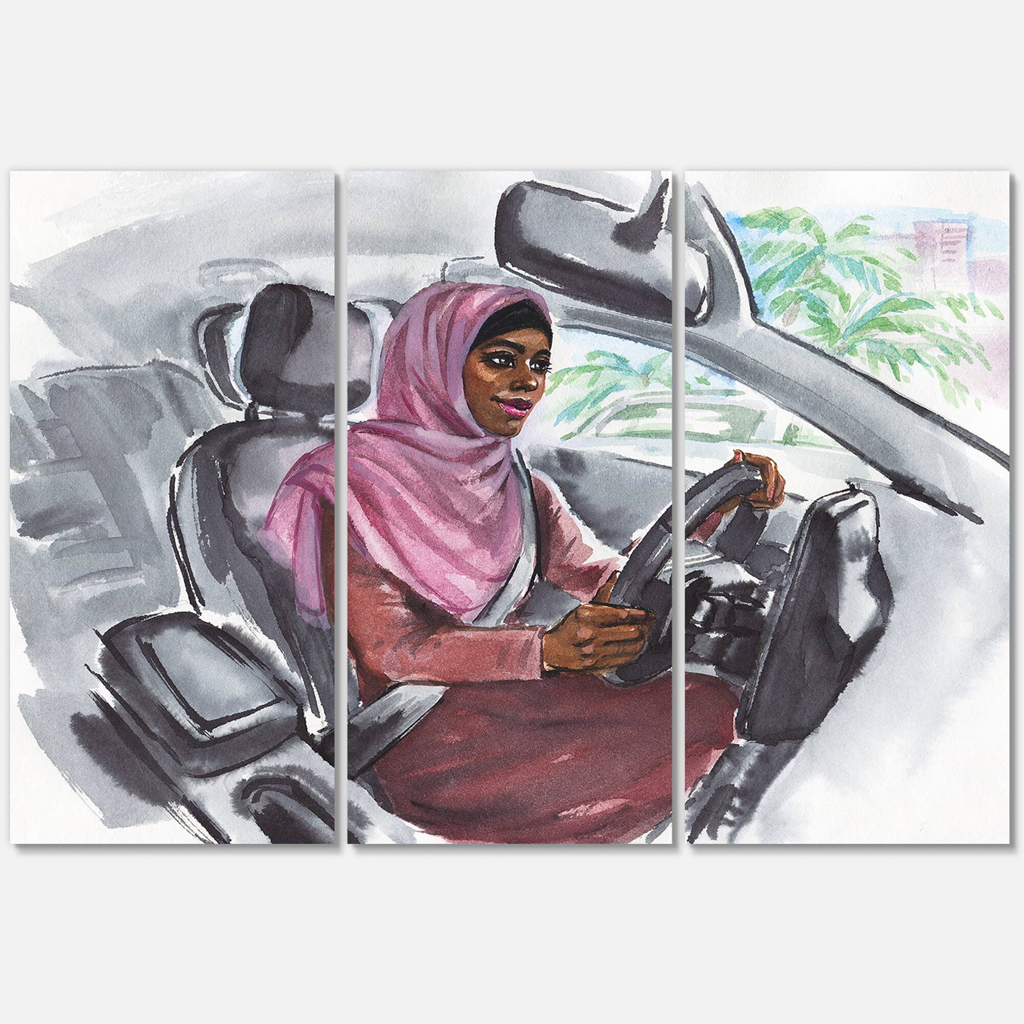 Designart - Arabian Woman Driving A Car III
