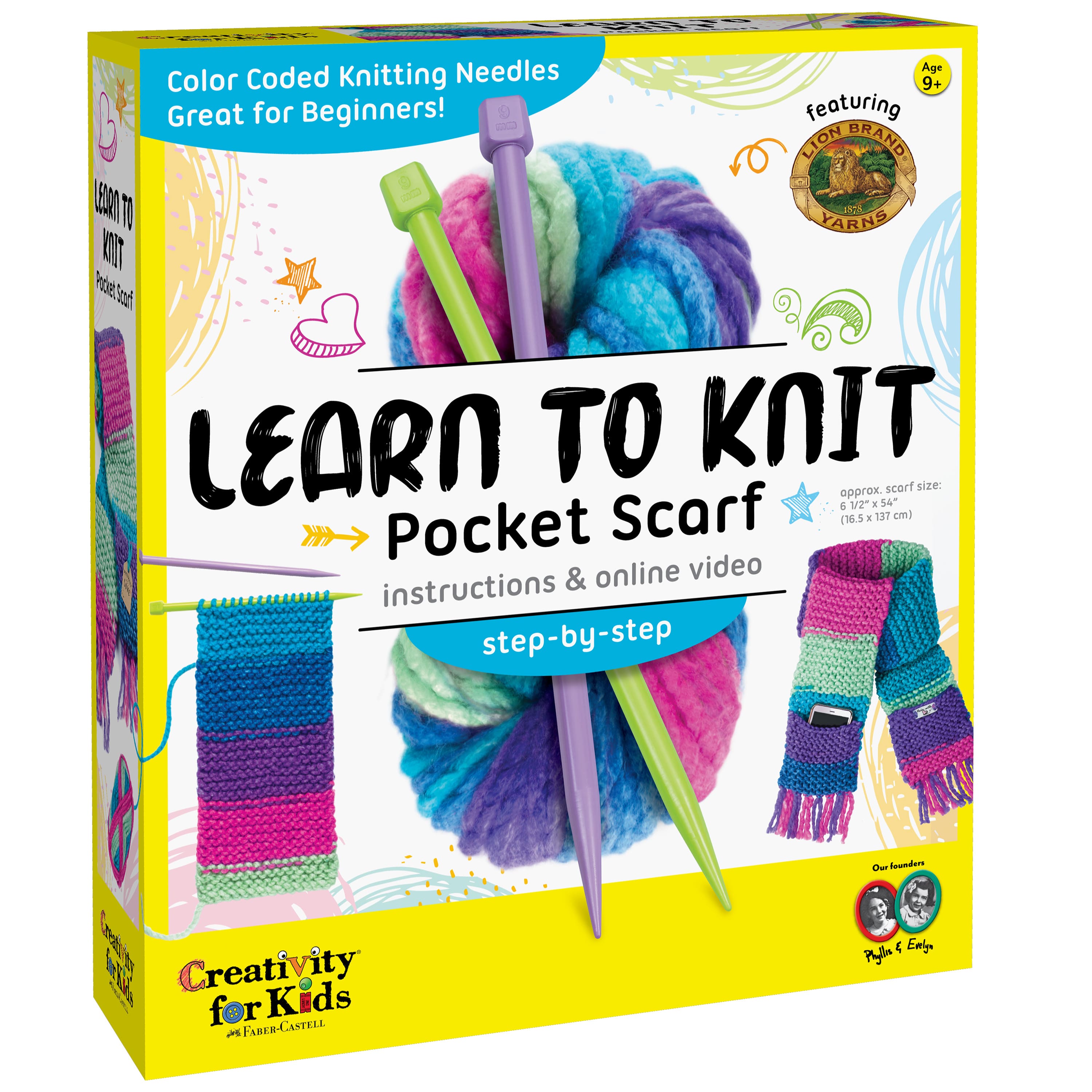 4M Knitting Art Kit Kids Educational Arts & Crafts Knit Sets Easy To Do Ages 8+ 