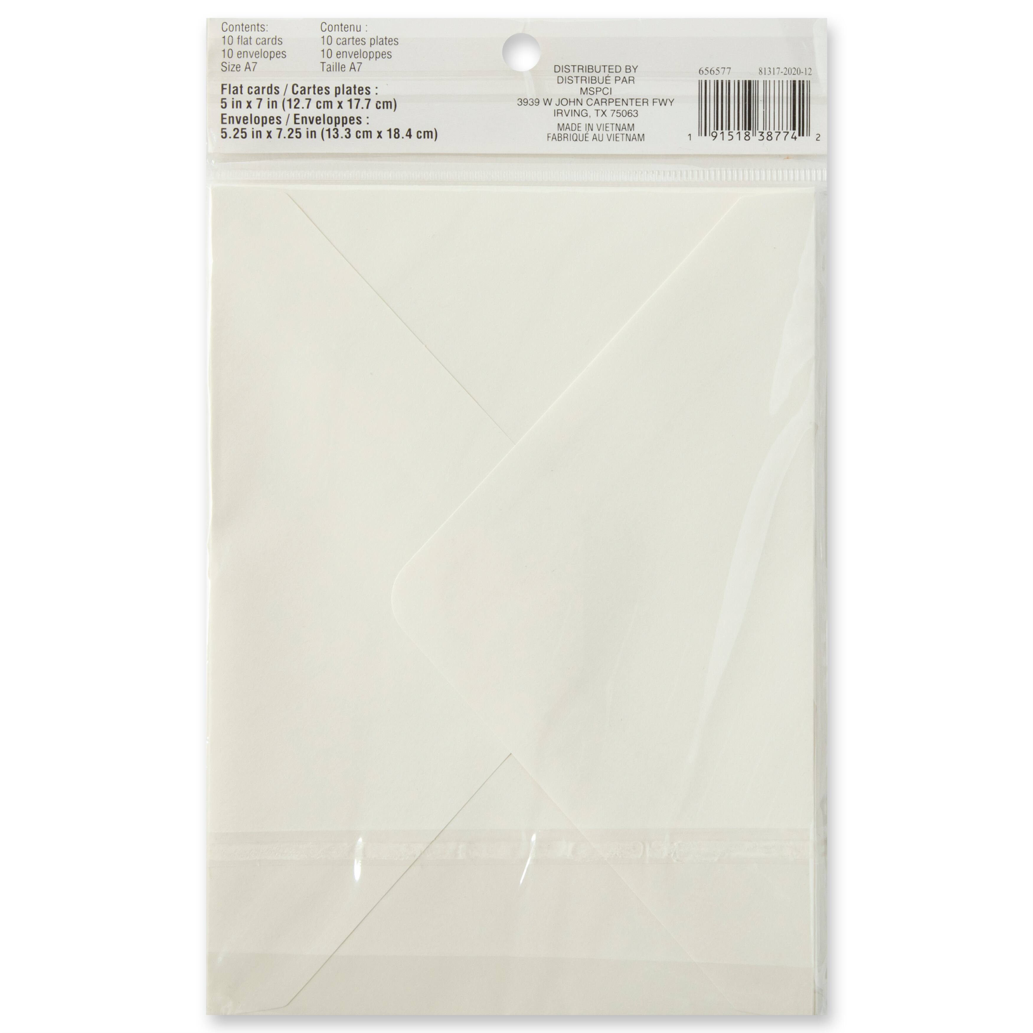 12 Packs: 10 ct. (120 total) Ivory Card & Envelope Set by Recollections™, 5" x 7"