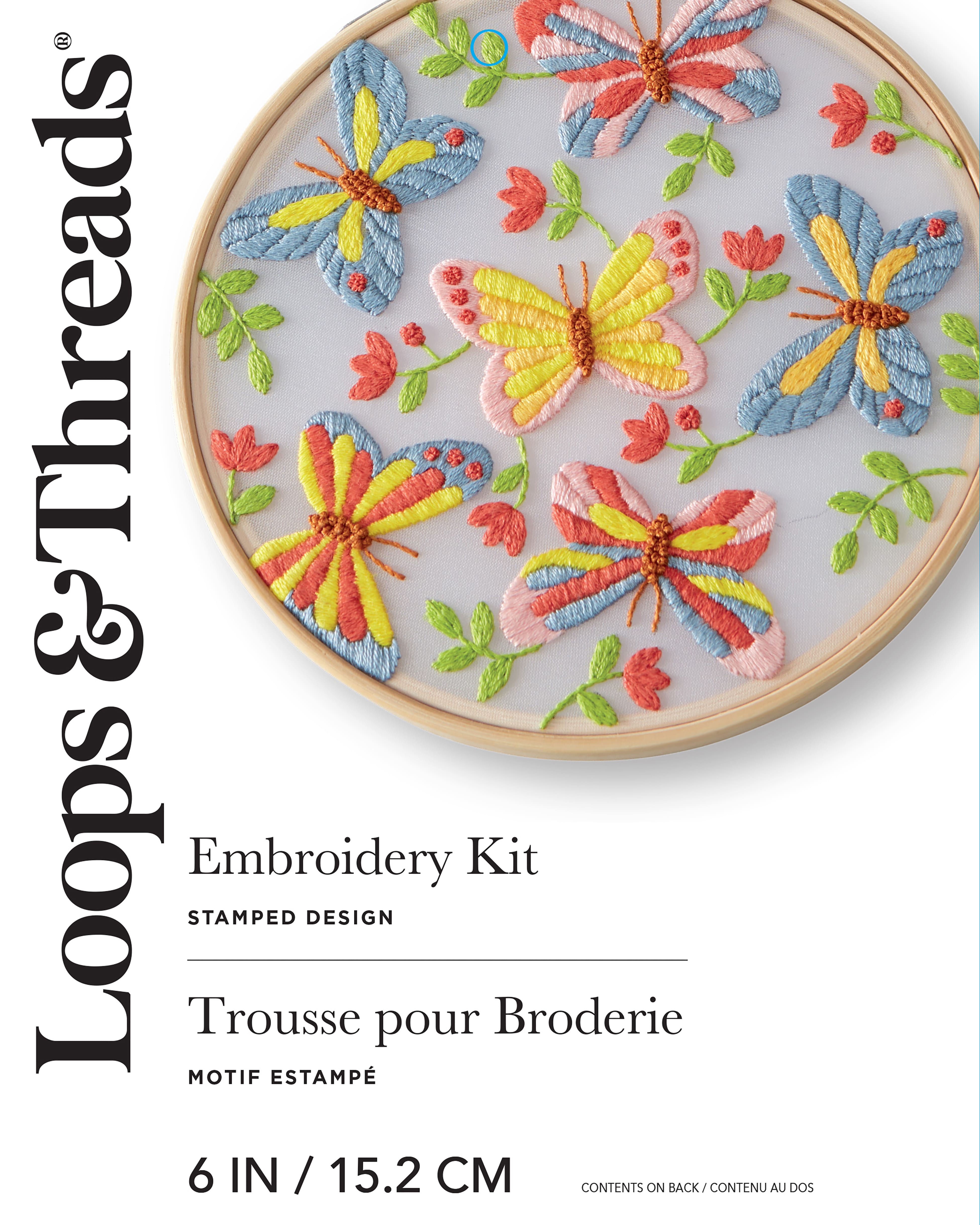 6&#x22; Butterflies Embroidery Kit by Loops &#x26; Threads&#xAE;