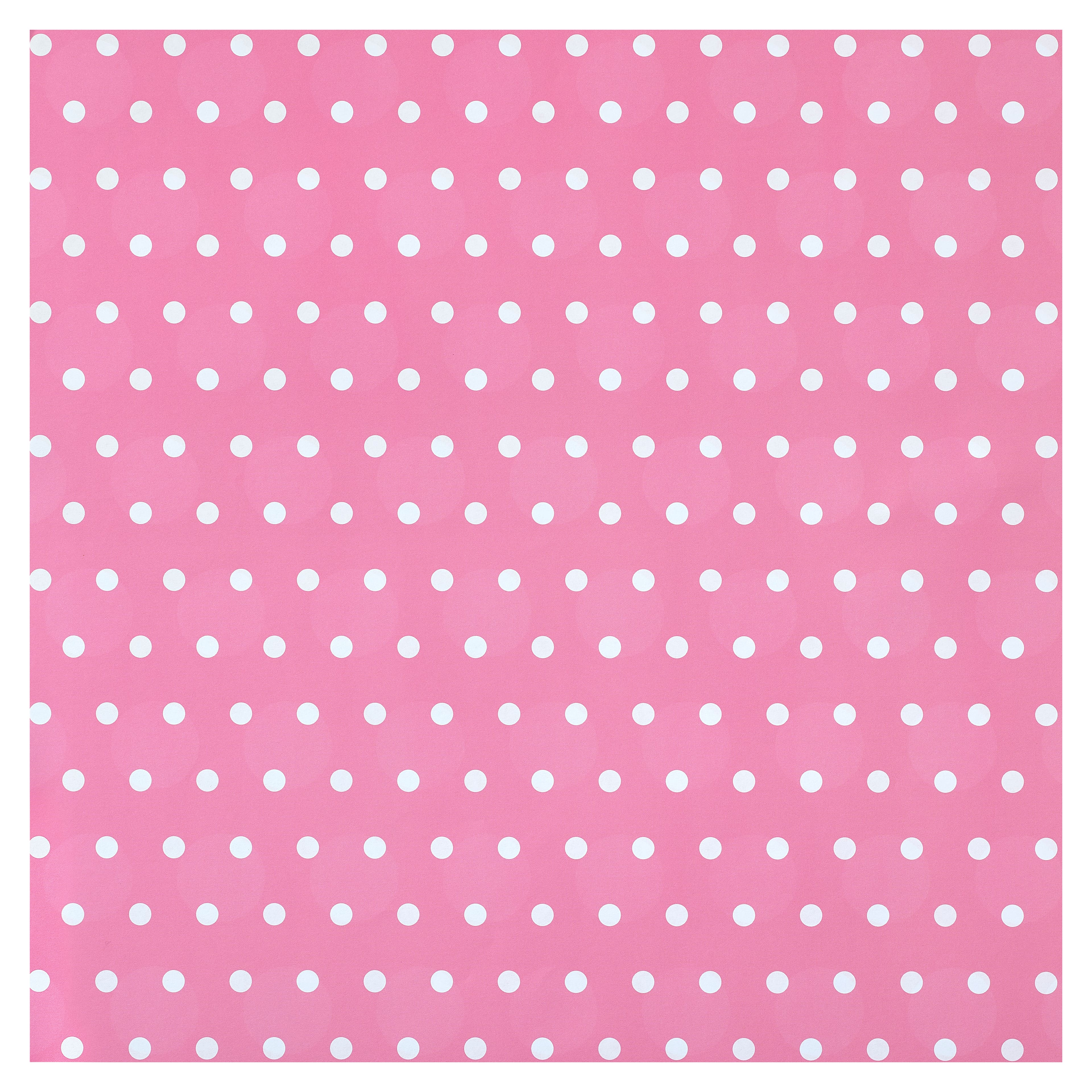 Pink &#x26; White Dot Double-Sided Cardstock Paper by Recollections&#x2122;, 12&#x22; x 12&#x22;