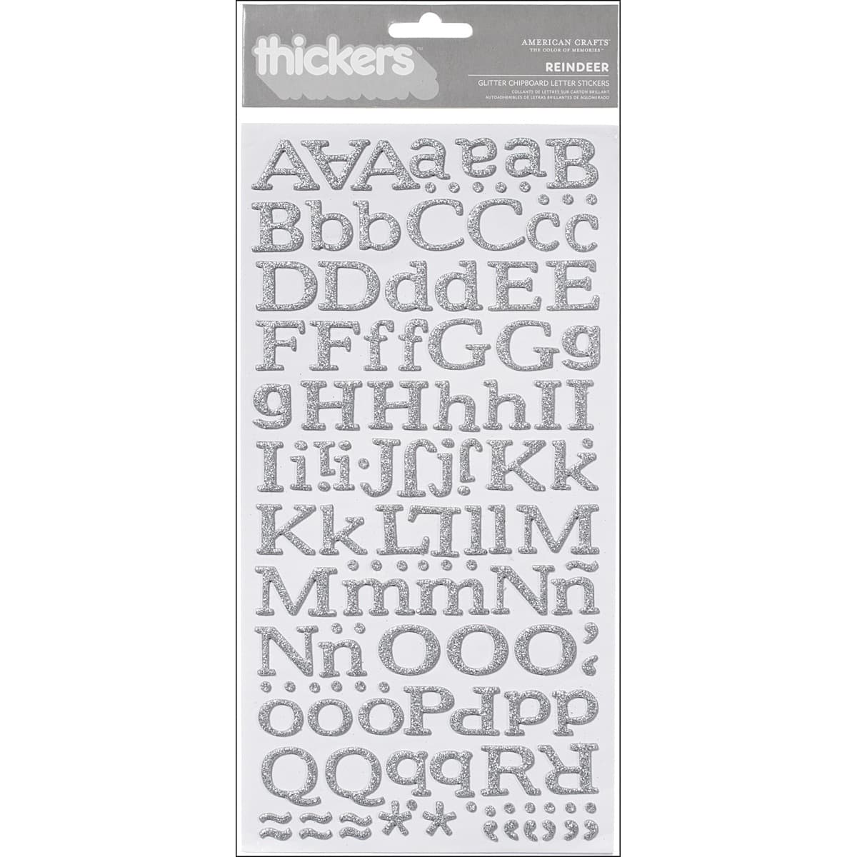 American Crafts Thickers Glitter Letter Sticker Sheets