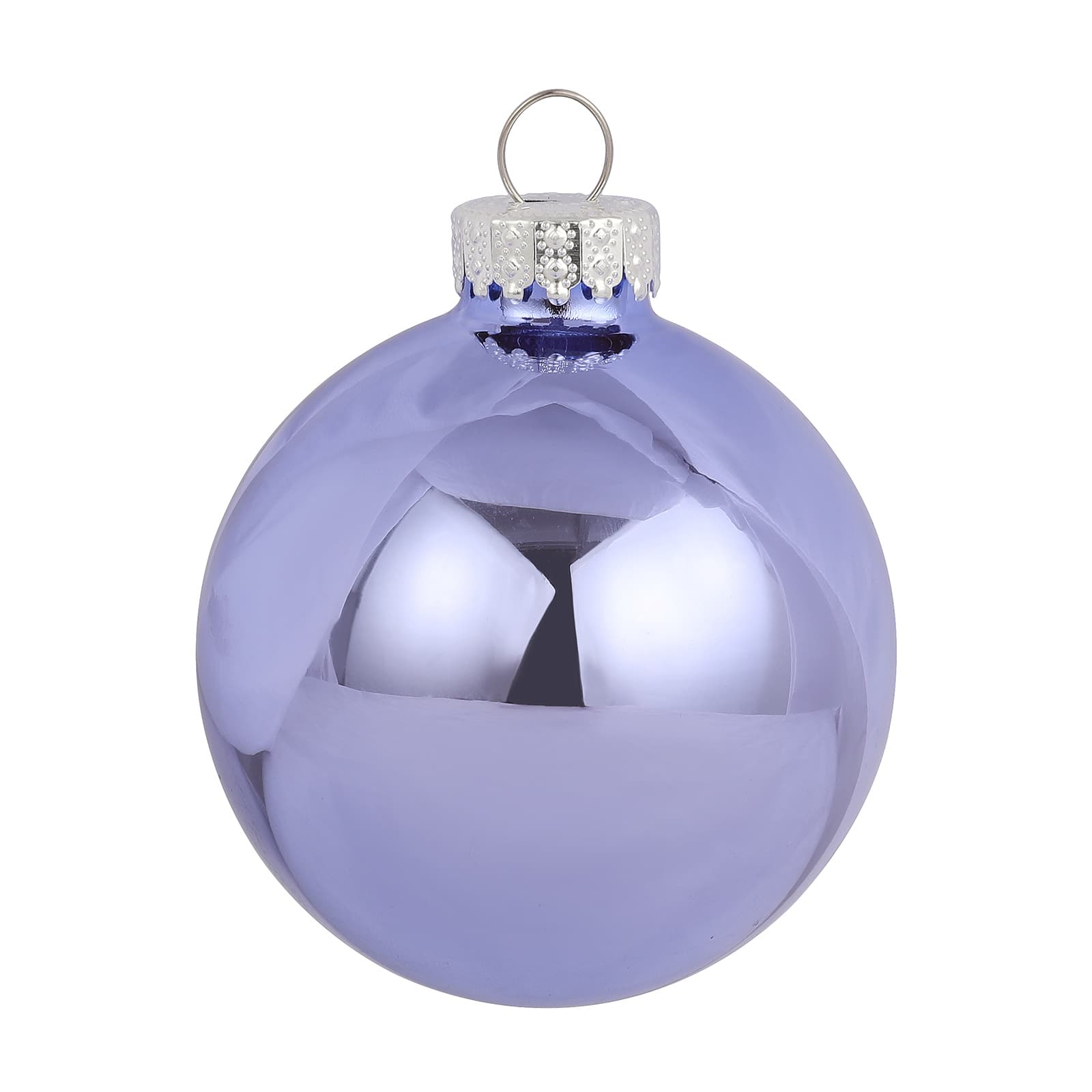 6 Pack 2.5&#x22; Lilac Shiny Glass Ball Ornaments by Ashland&#xAE;