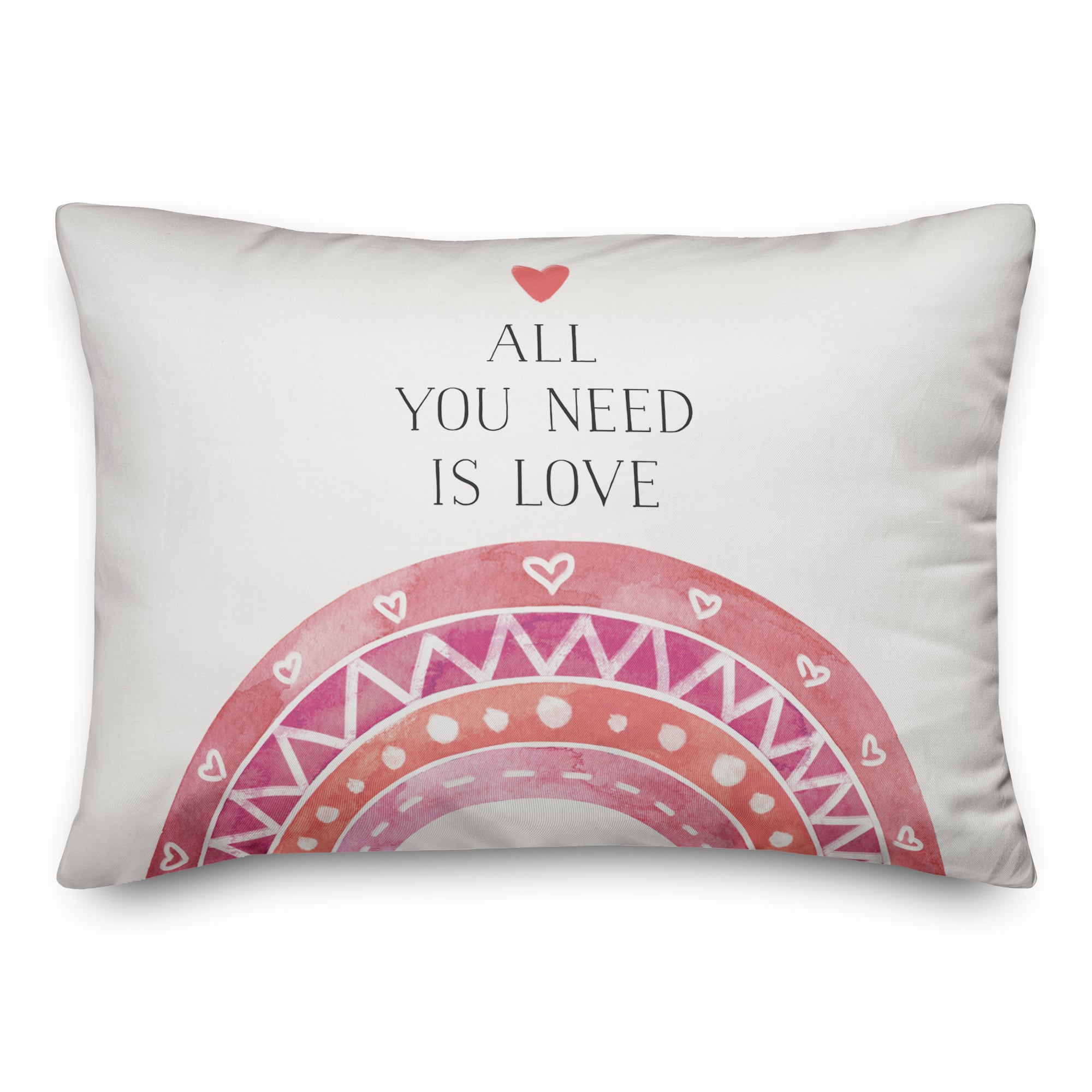 All You Need Love Watercolor Throw Pillow