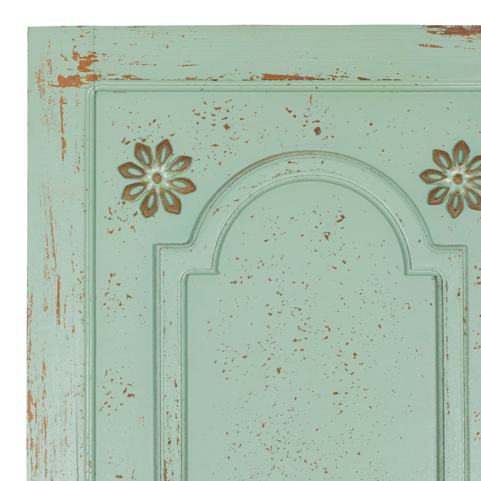 78&#x22; Green Farmhouse Floral Wood Wall D&#xE9;cor