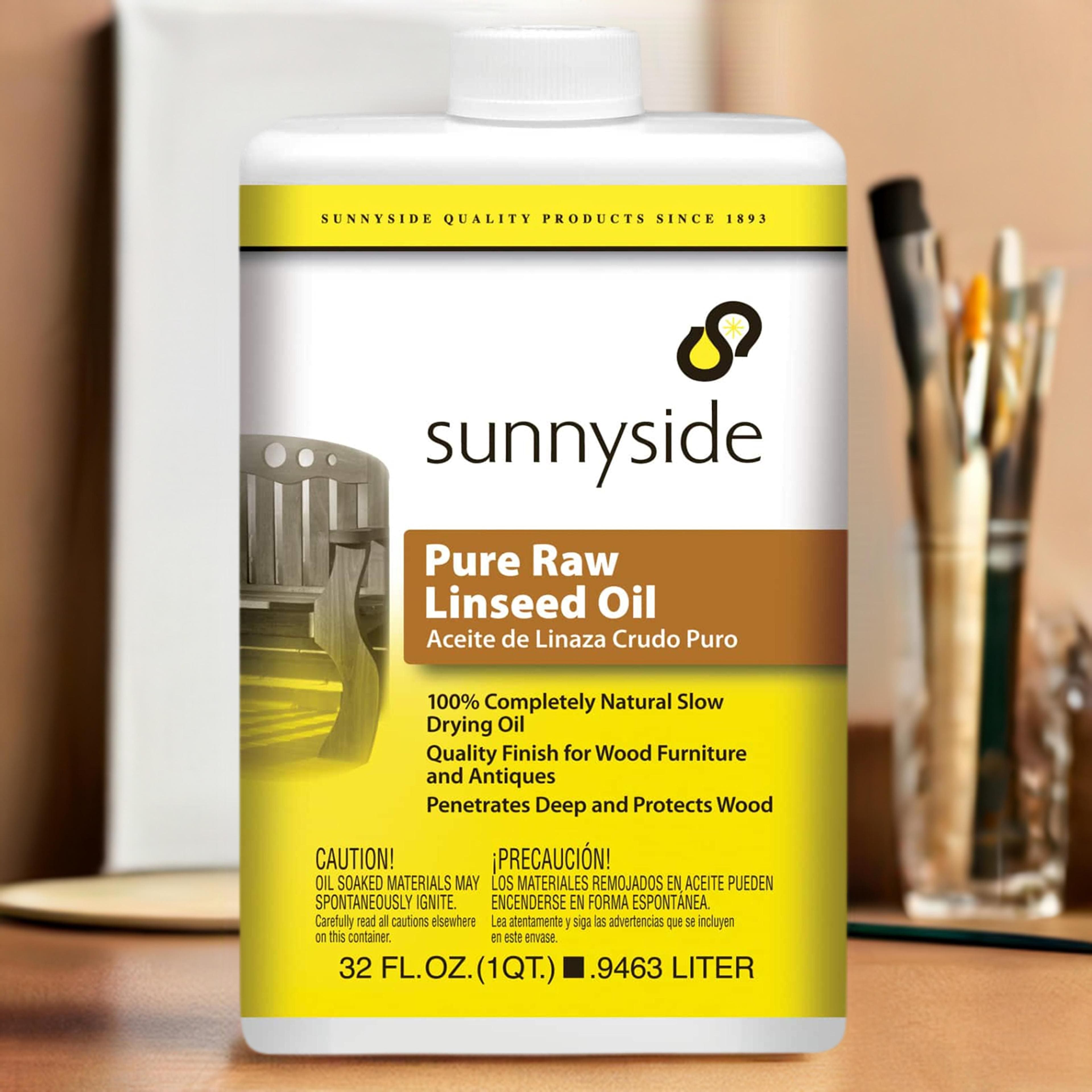 Sunnyside Raw Linseed Oil, 32oz.