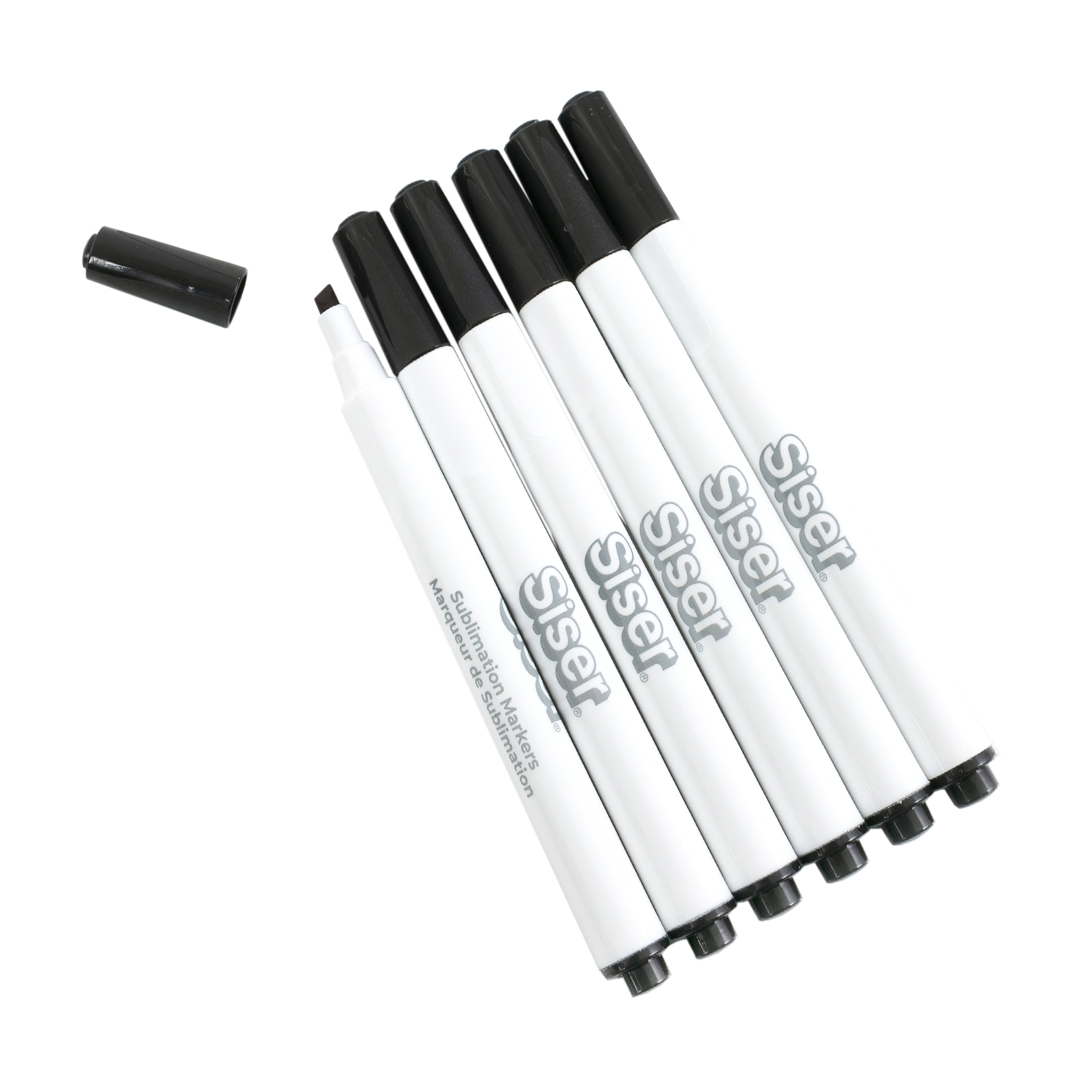 Siser&#xAE; Black 6 Piece Sublimation Markers