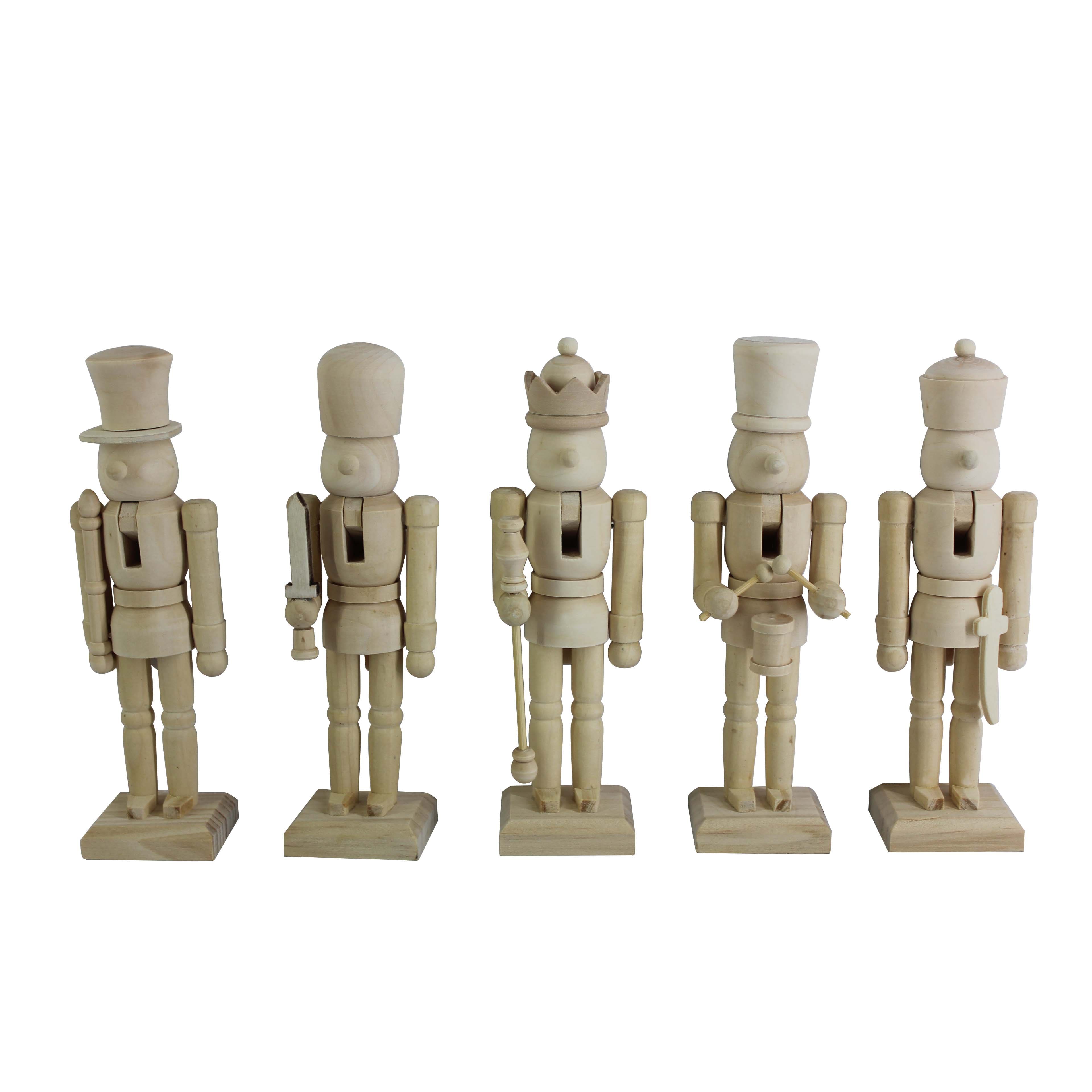 6&#x22; Classic 5 Piece DIY Pinewood Nutcracker Set by Make Market&#xAE;