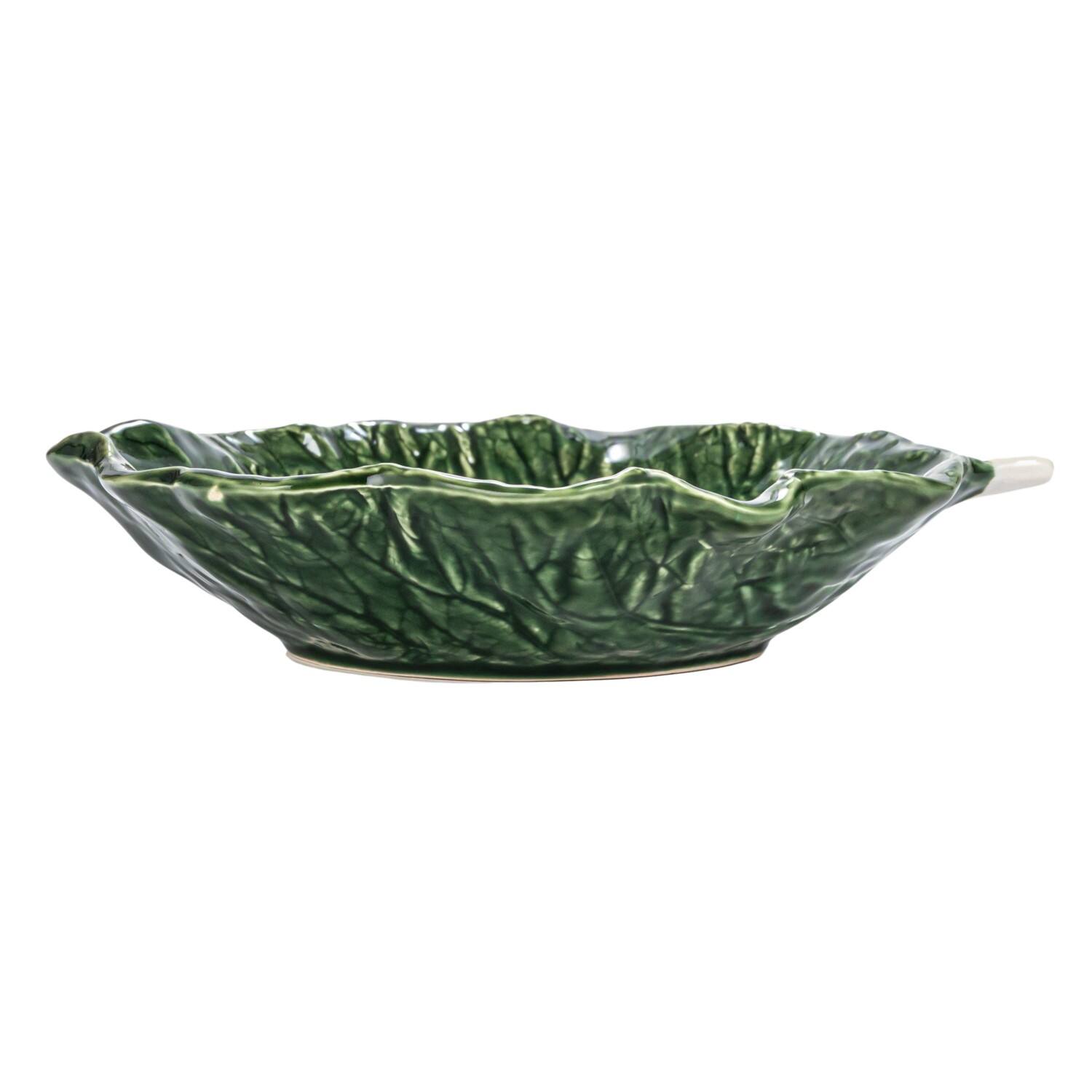 Hello Honey&#xAE; 9&#x22; Green Hand-Painted Embossed Stoneware Cabbage Bowls, 4ct.