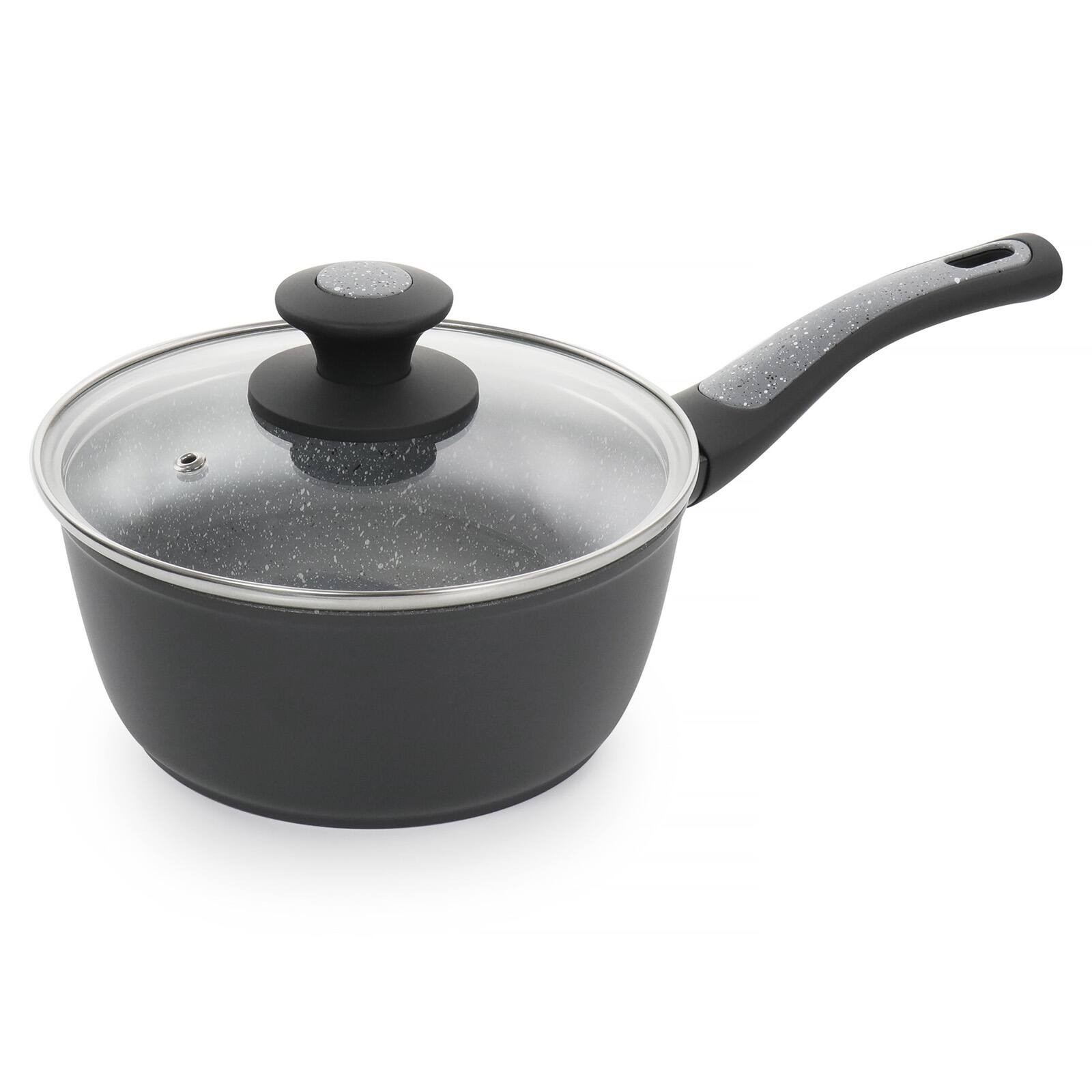 Oster 10-Piece Black and Gray Speckle Nonstick Aluminum Cookware Set