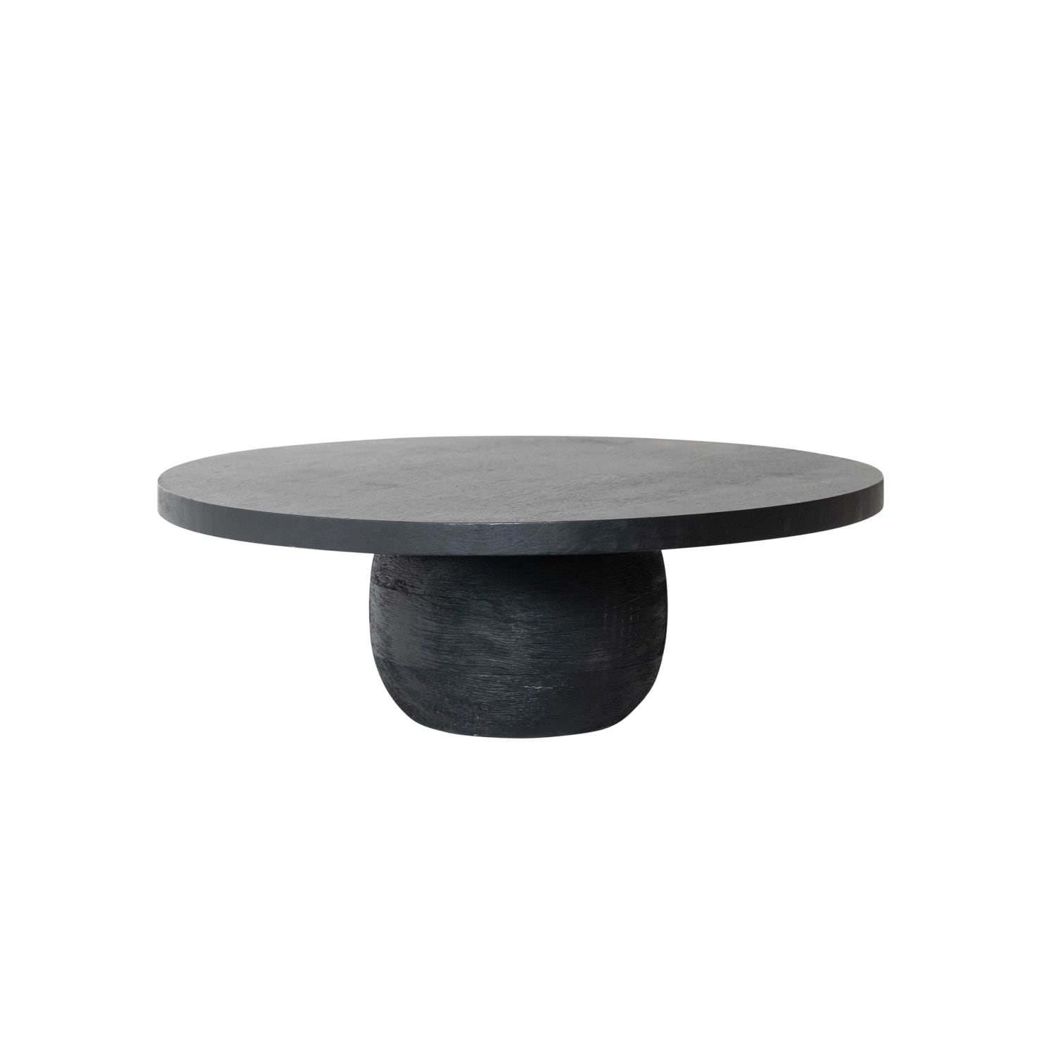 Hello Honey® 15" Black Round Mango Wood Pedestal