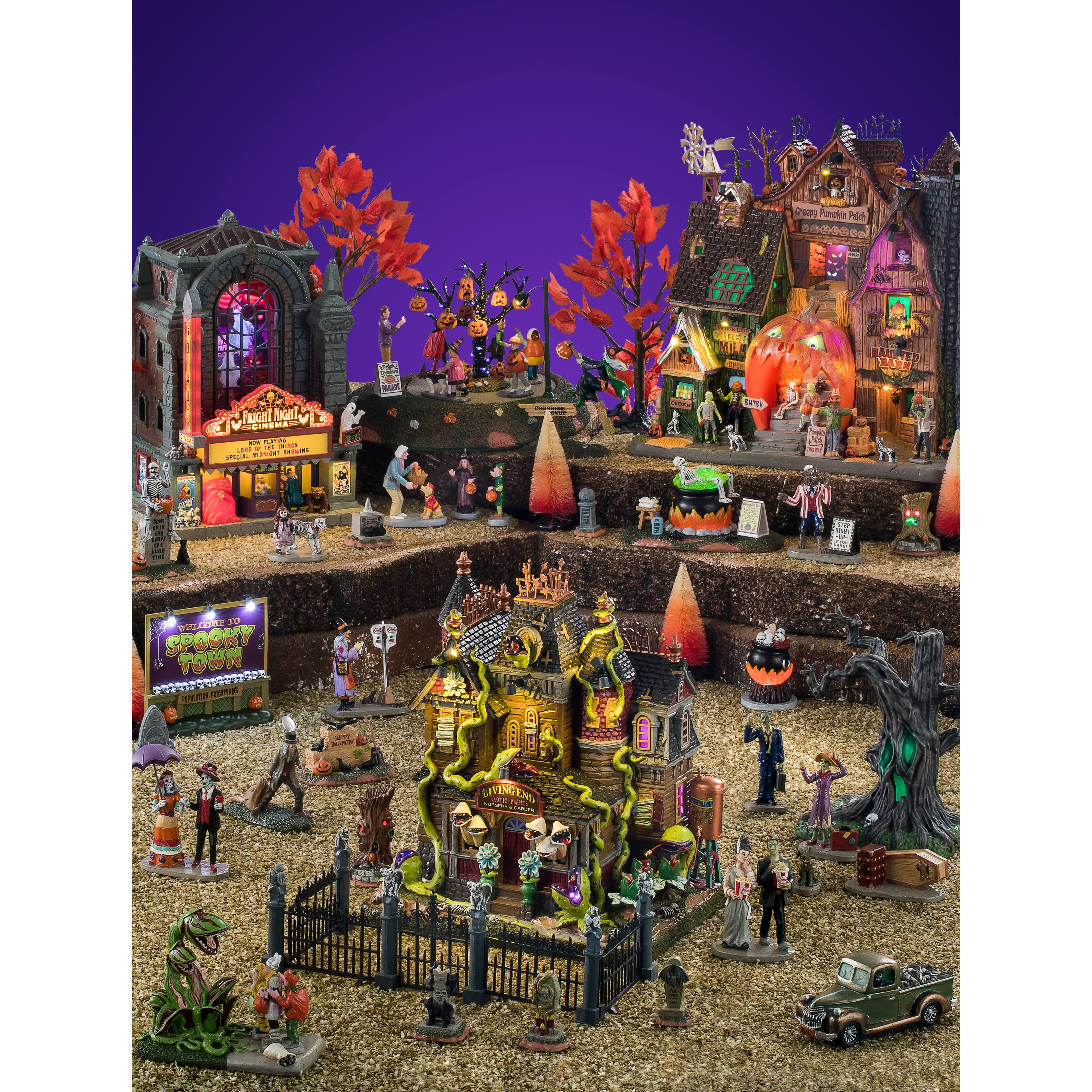 Lemax Spooky Town RESTLESS TOMBSTONES Halloween Animated Graves buy Cemetery