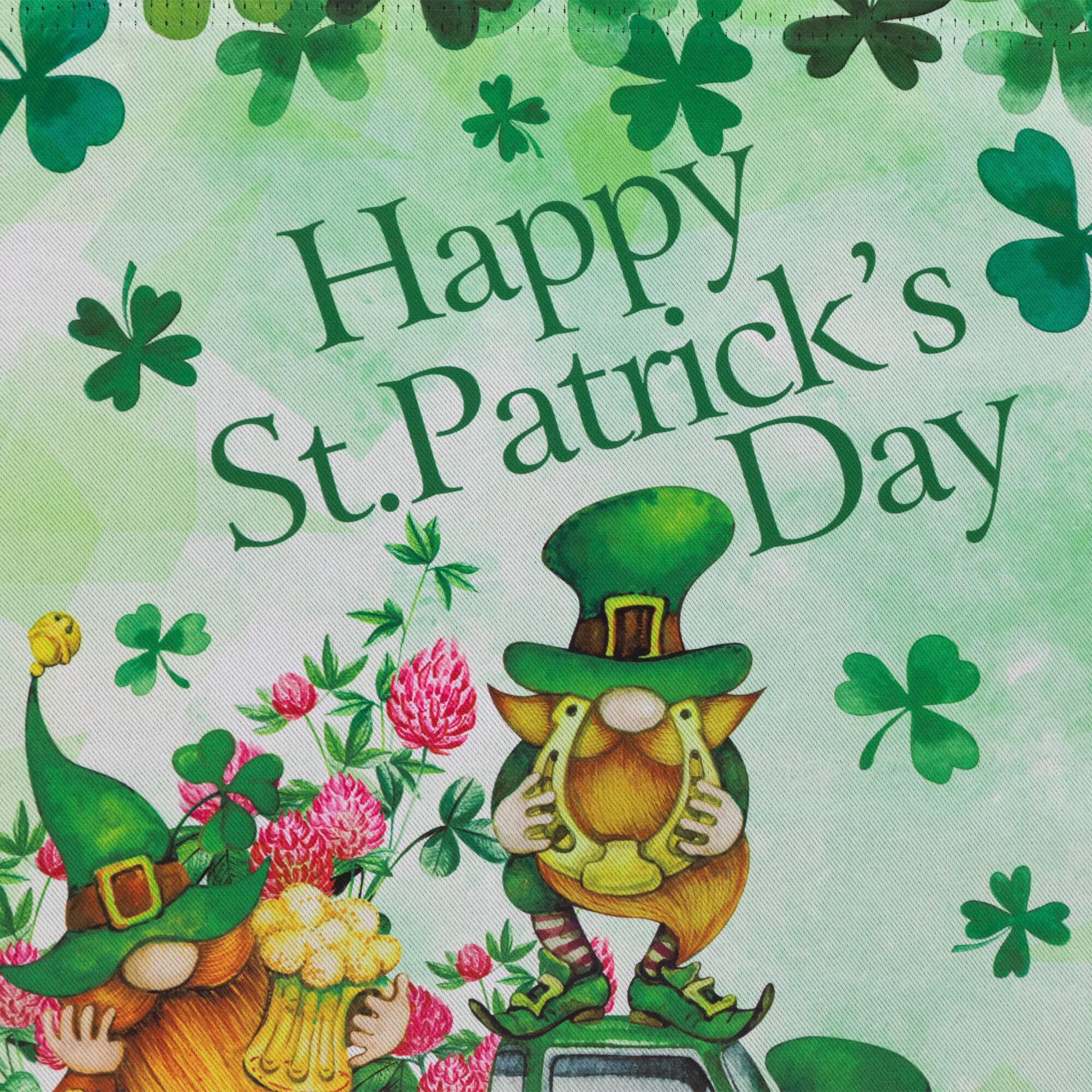 Joyful Leprechauns Outdoor Garden Flag