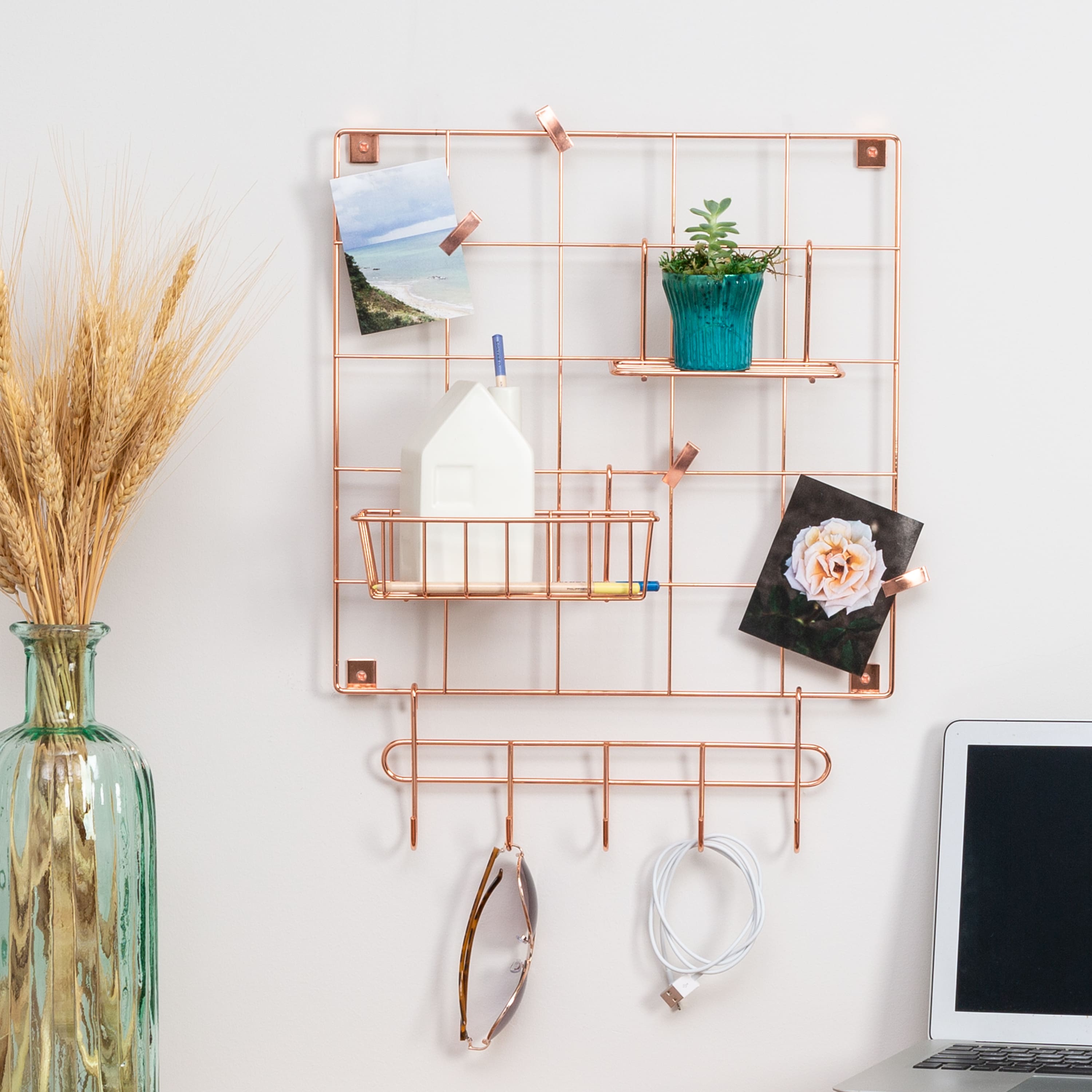 8 Pack: Honey Can Do Rosy Copper Wall Grid Kit