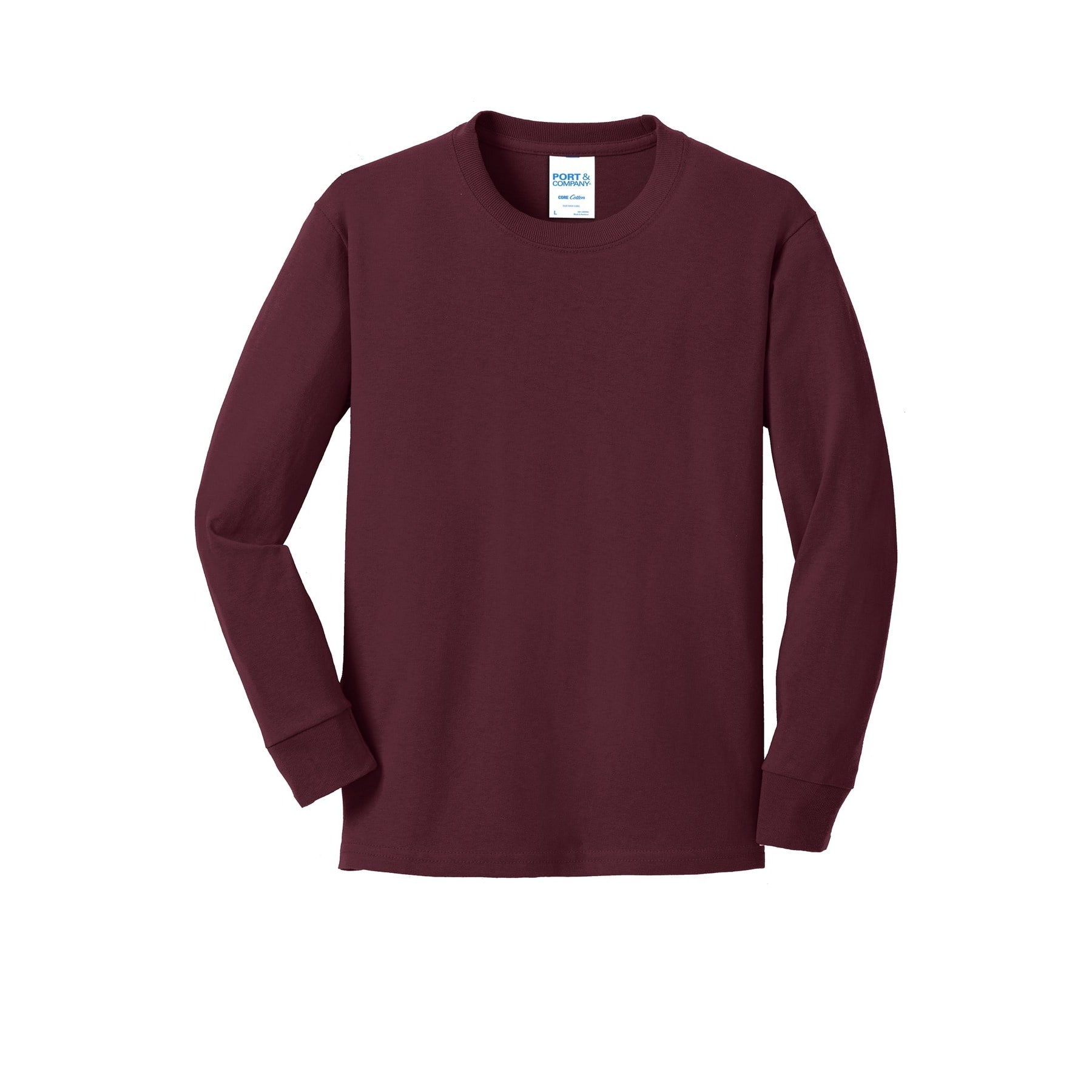 Port & Company® Youth Long Sleeve Core Cotton T-Shirt | Michaels