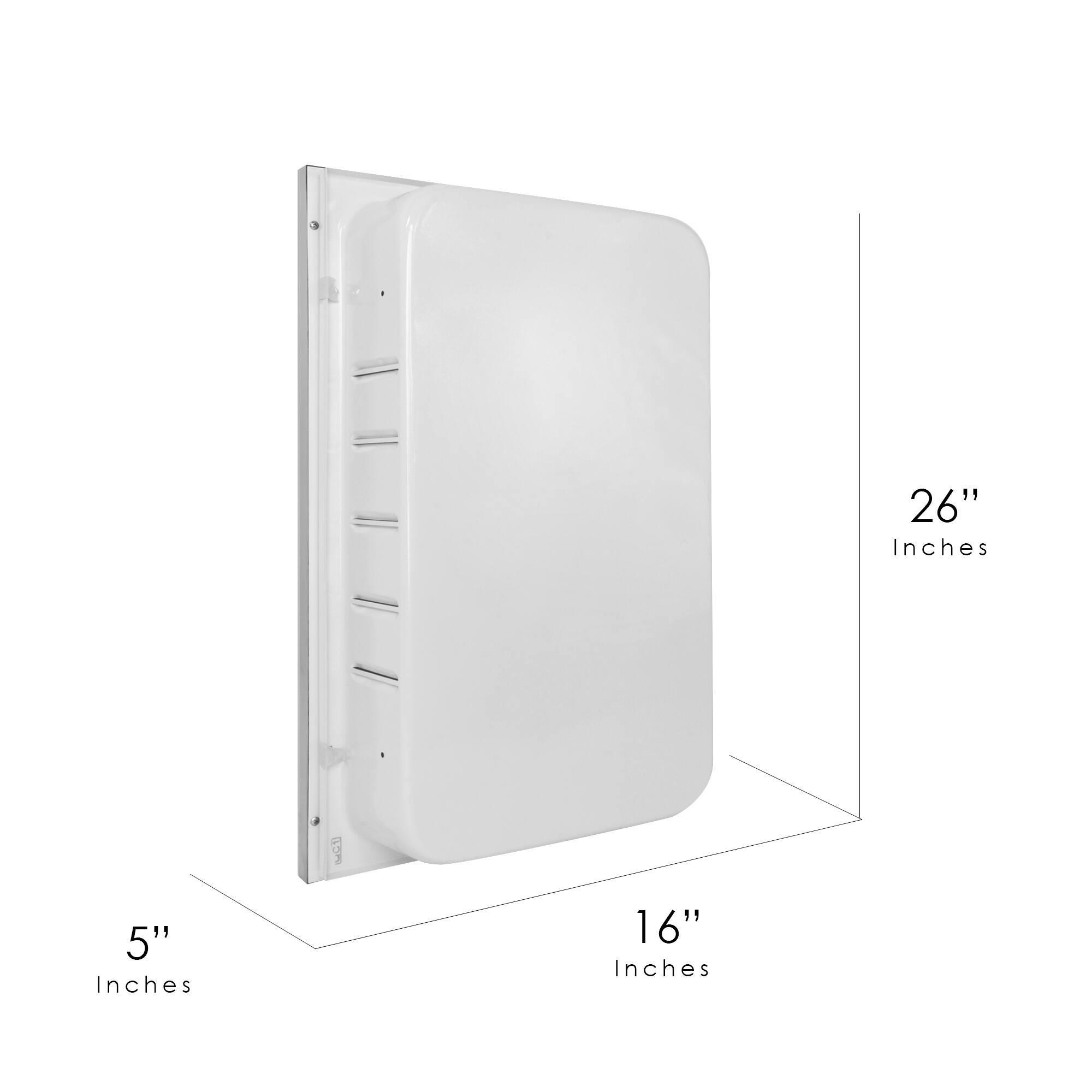 Head West Brushed Nickel & Chrome Recessed Mirrored Medicine Cabinet