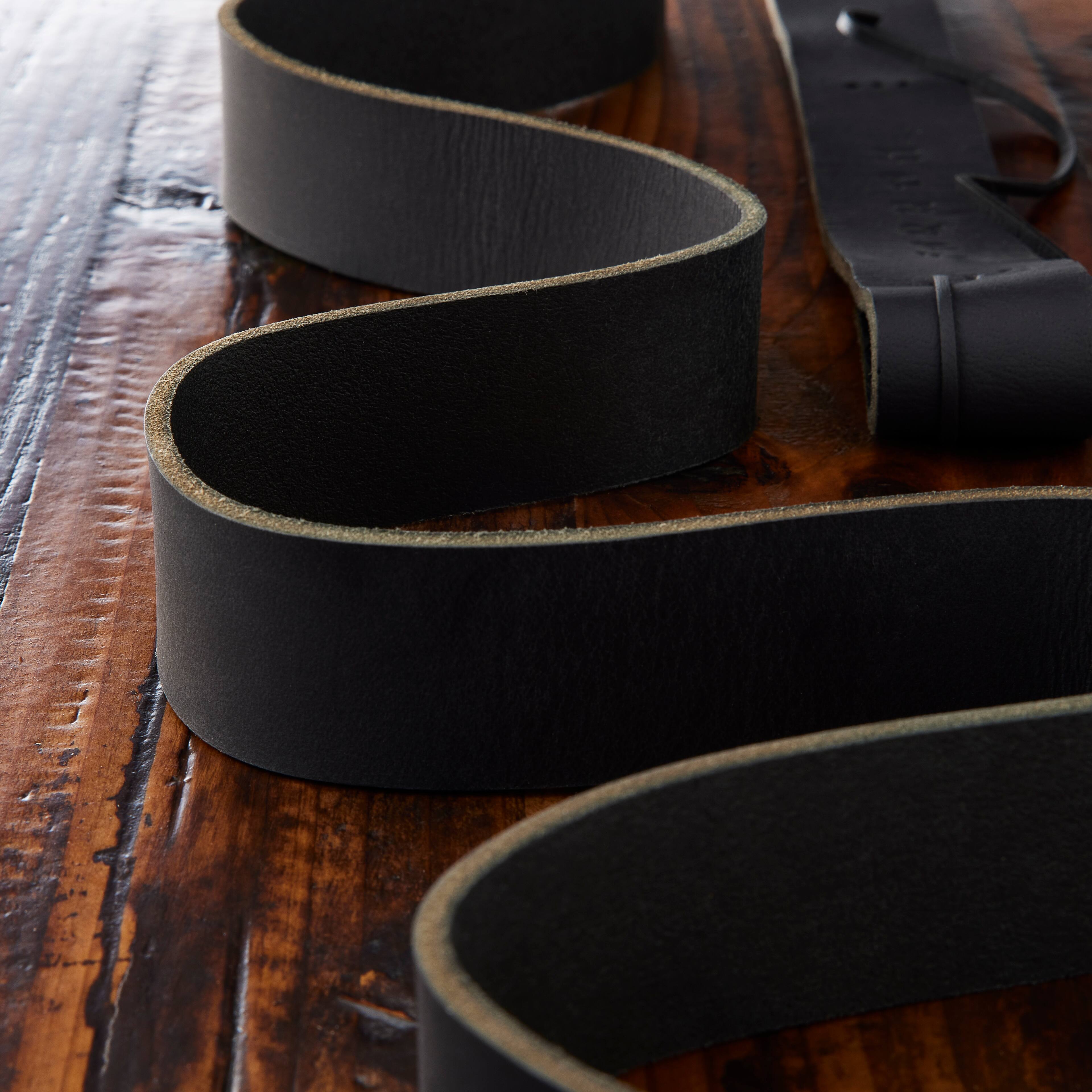 6 Pack: 1.5&#x22; Black Leather Belt Strap by ArtMinds&#x2122;