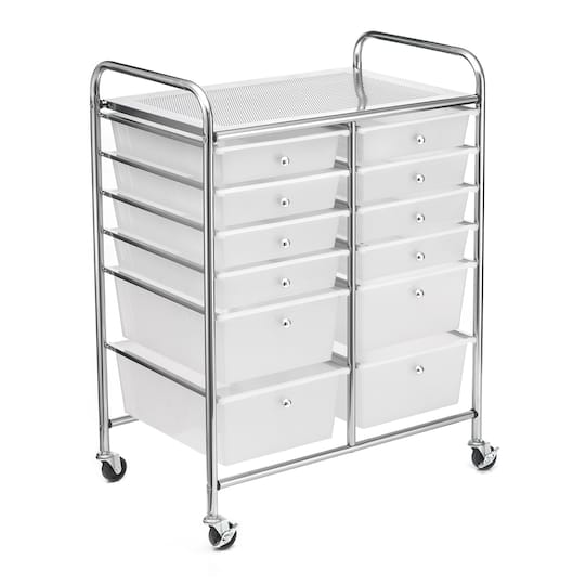 Clear 12 Drawer Rolling Cart by Simply Tidy™