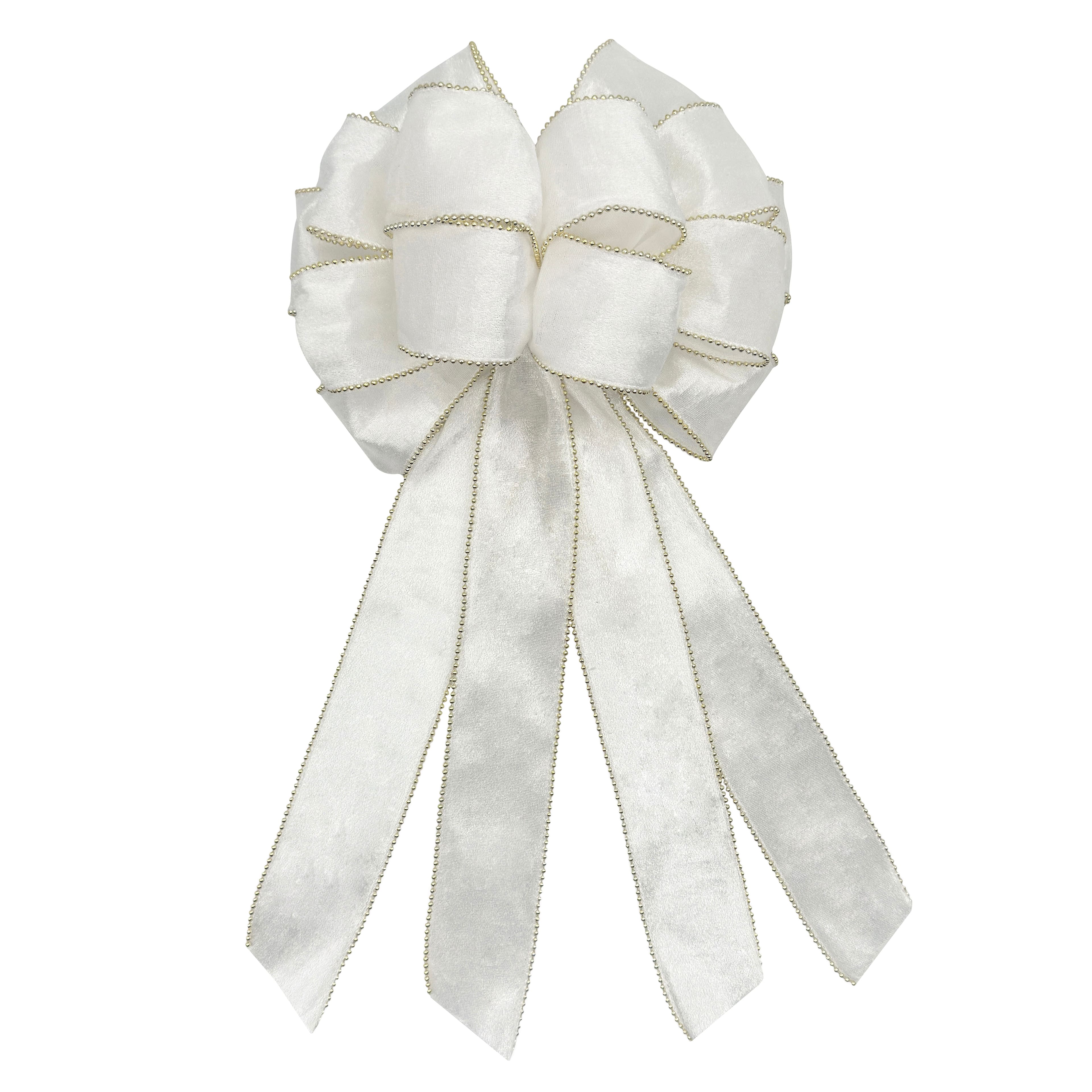 20.5&#x22; Cream Shimmer Tree Bow by Celebrate It&#xAE;