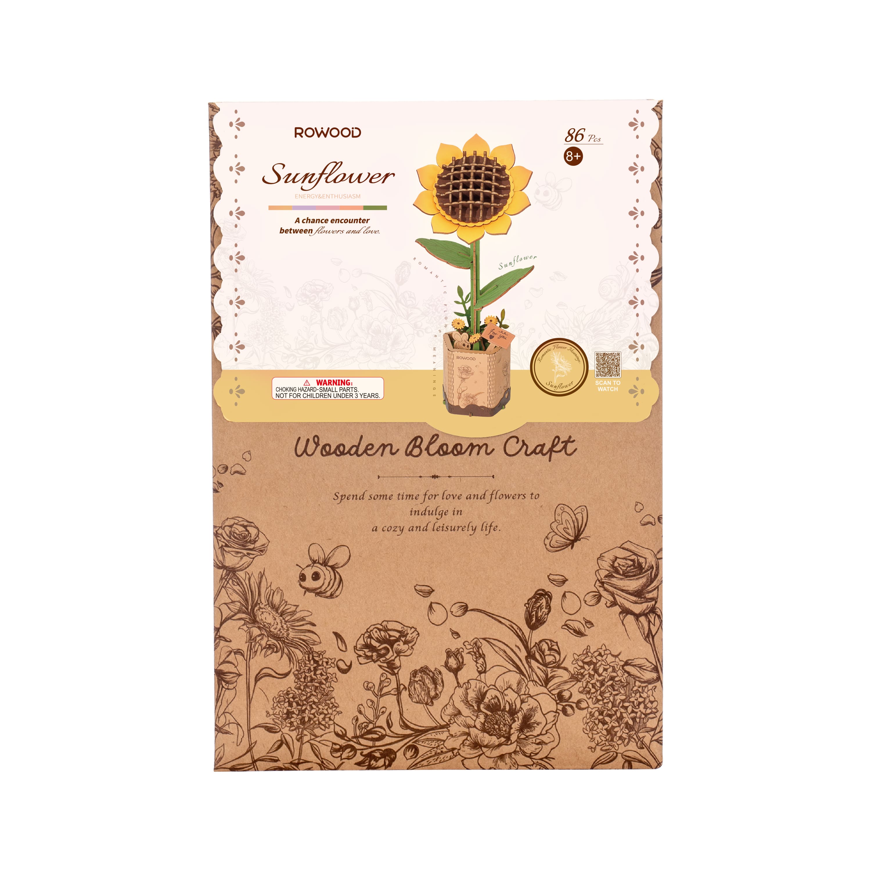 Rowood Sunflower Wooden Bloom Craft