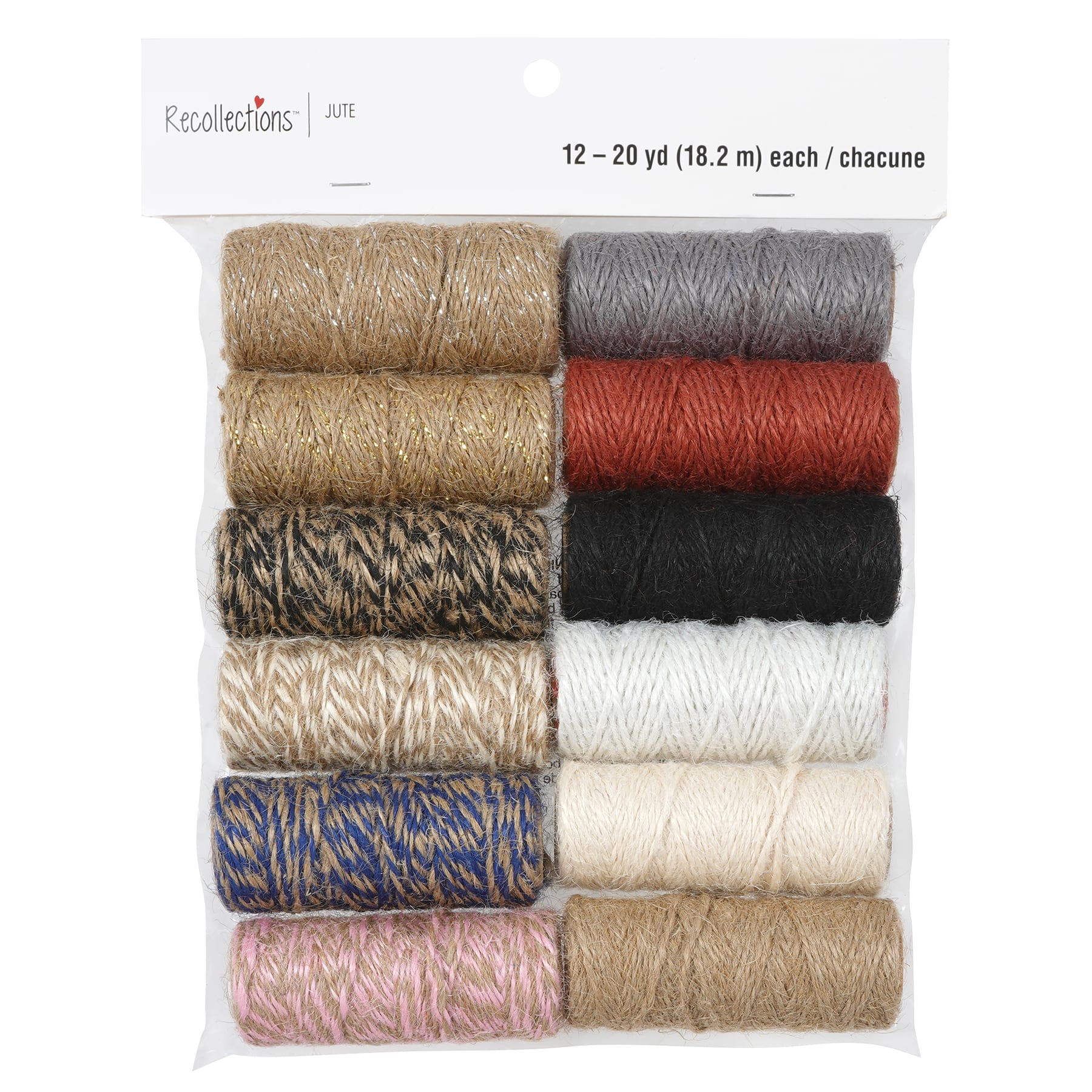 6 Packs: 12 ct. (72 total) Natural Mix Jute Spools by Recollections&#x2122;